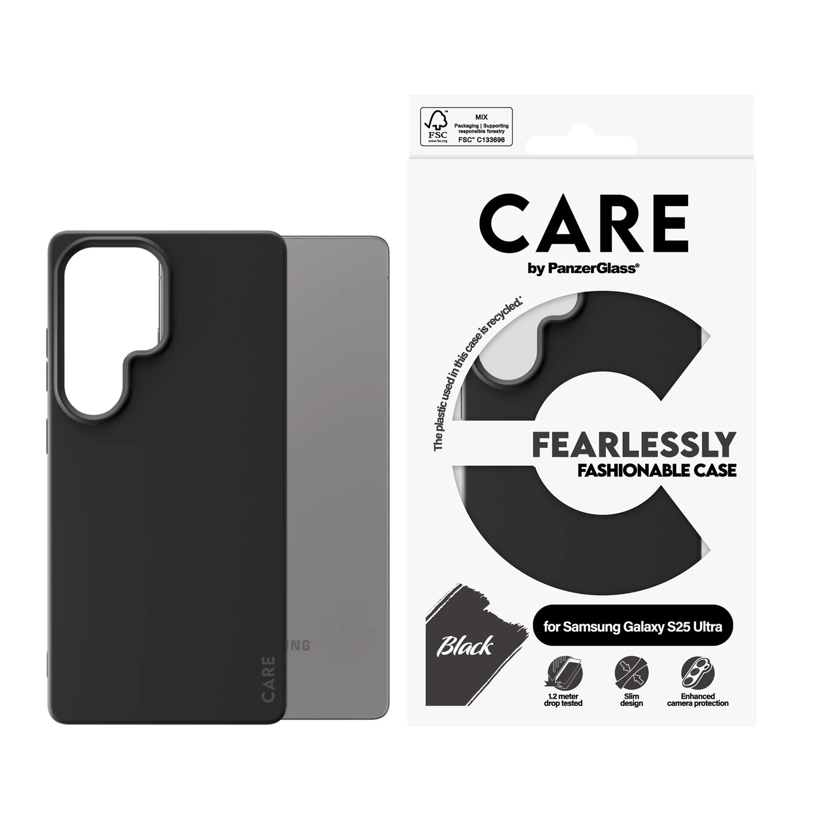 CARE PanzerGlass Fashionable Case Black Galaxy S25 Ultra