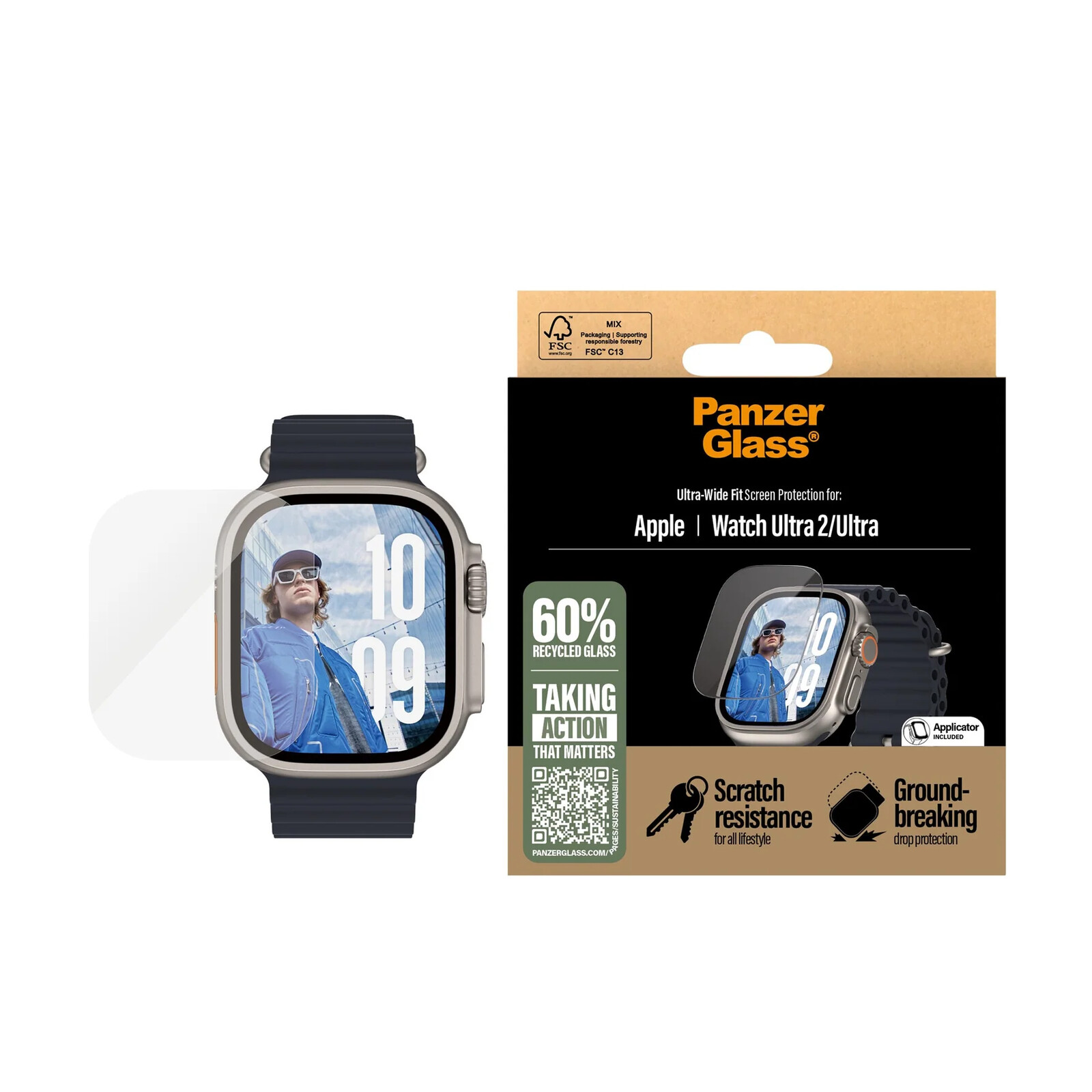 PanzerGlass Schutzglas Apple Watch Ultra 2
