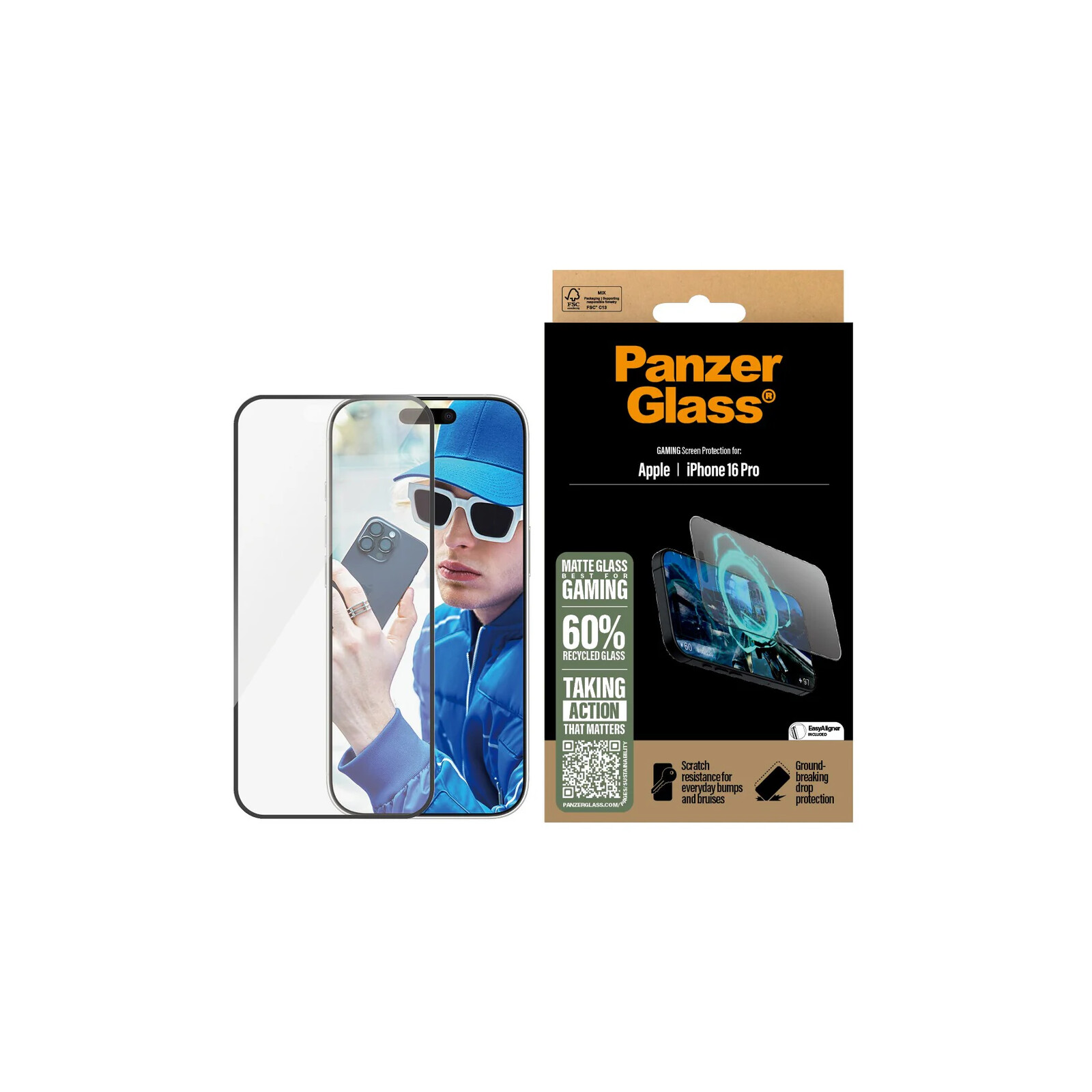 PanzerGlass Schutzglas Gaming Apple iPhone 16 Pro