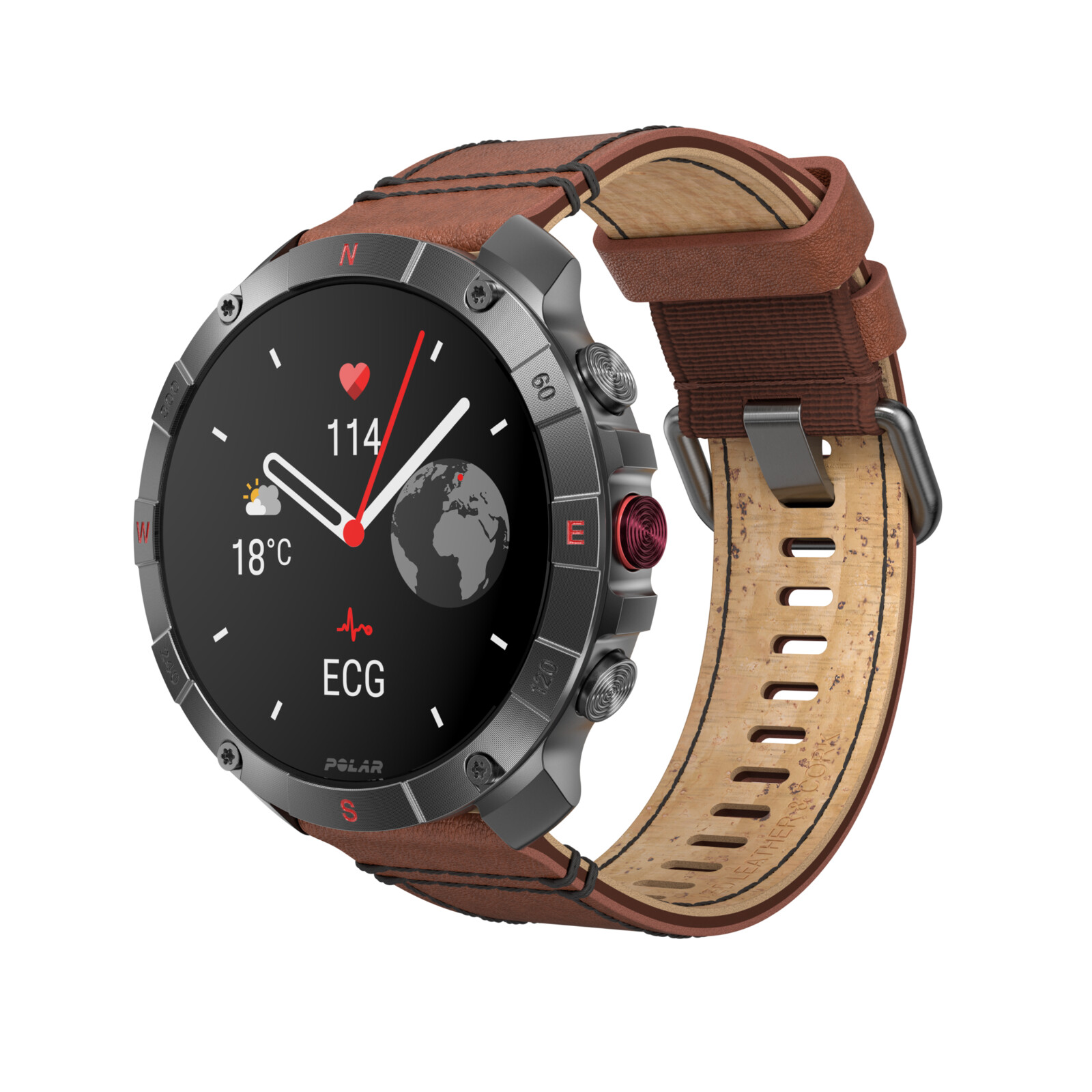Polar Grit X2 Pro Leder bronze M/L