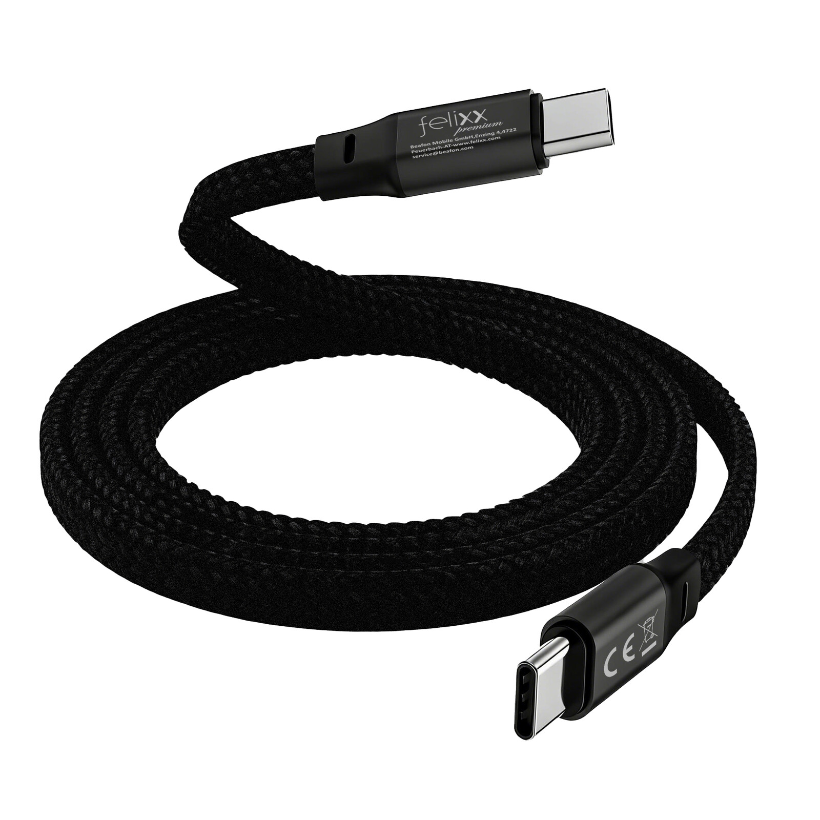 Felixx 240W Flat Mag.Lade-Datenkabel USB-C PD Schwarz
