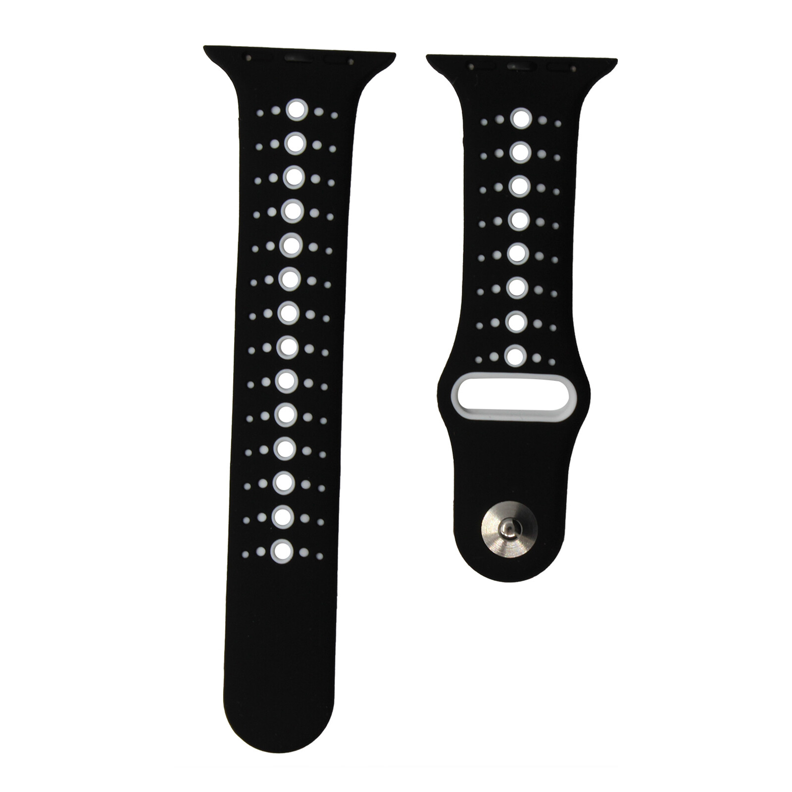 Mika Uhrenarmband Apple 42/44mm Silikon schwarz/wei&szlig;