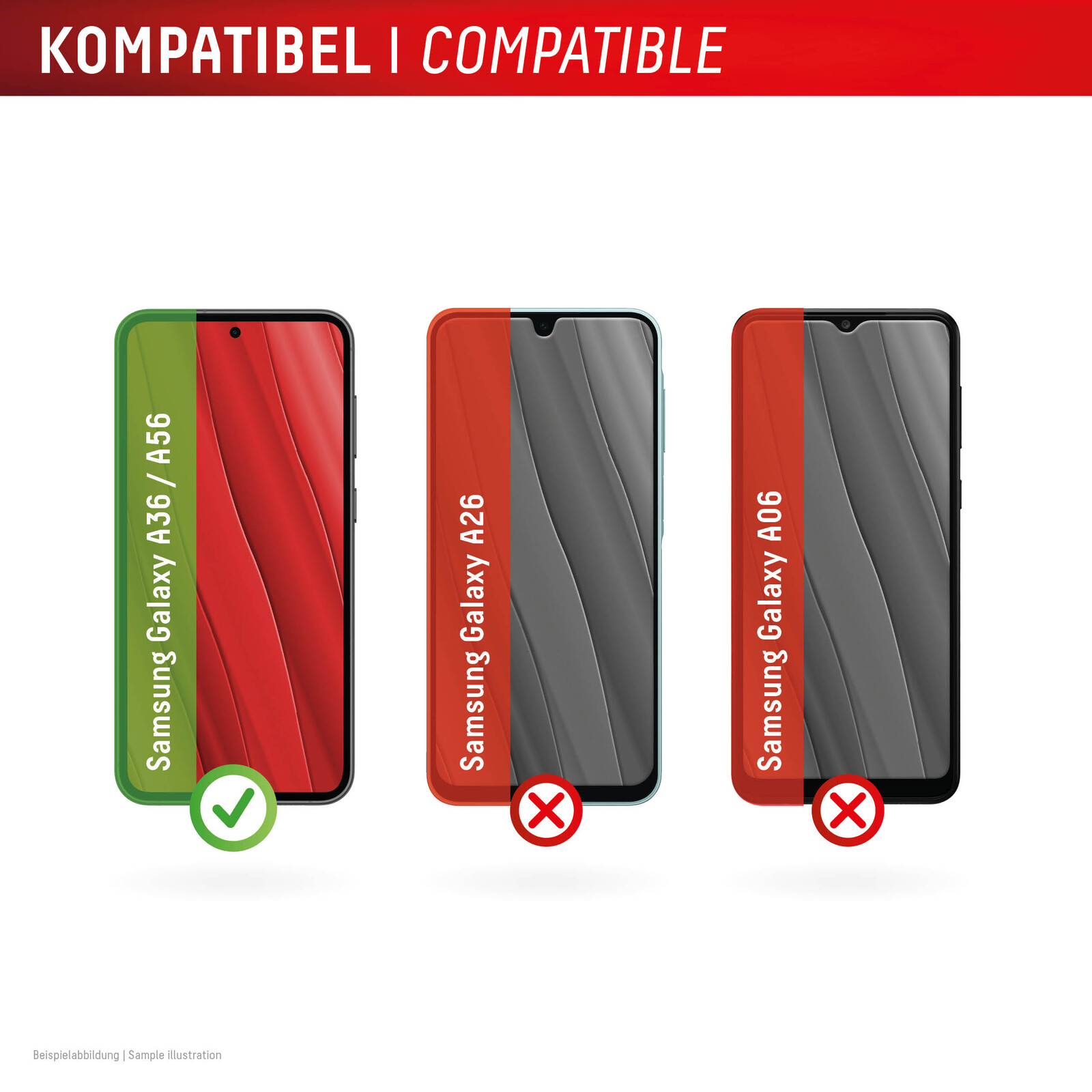 felixx Premium Glas Case friendly Samsung Galaxy A36/A56