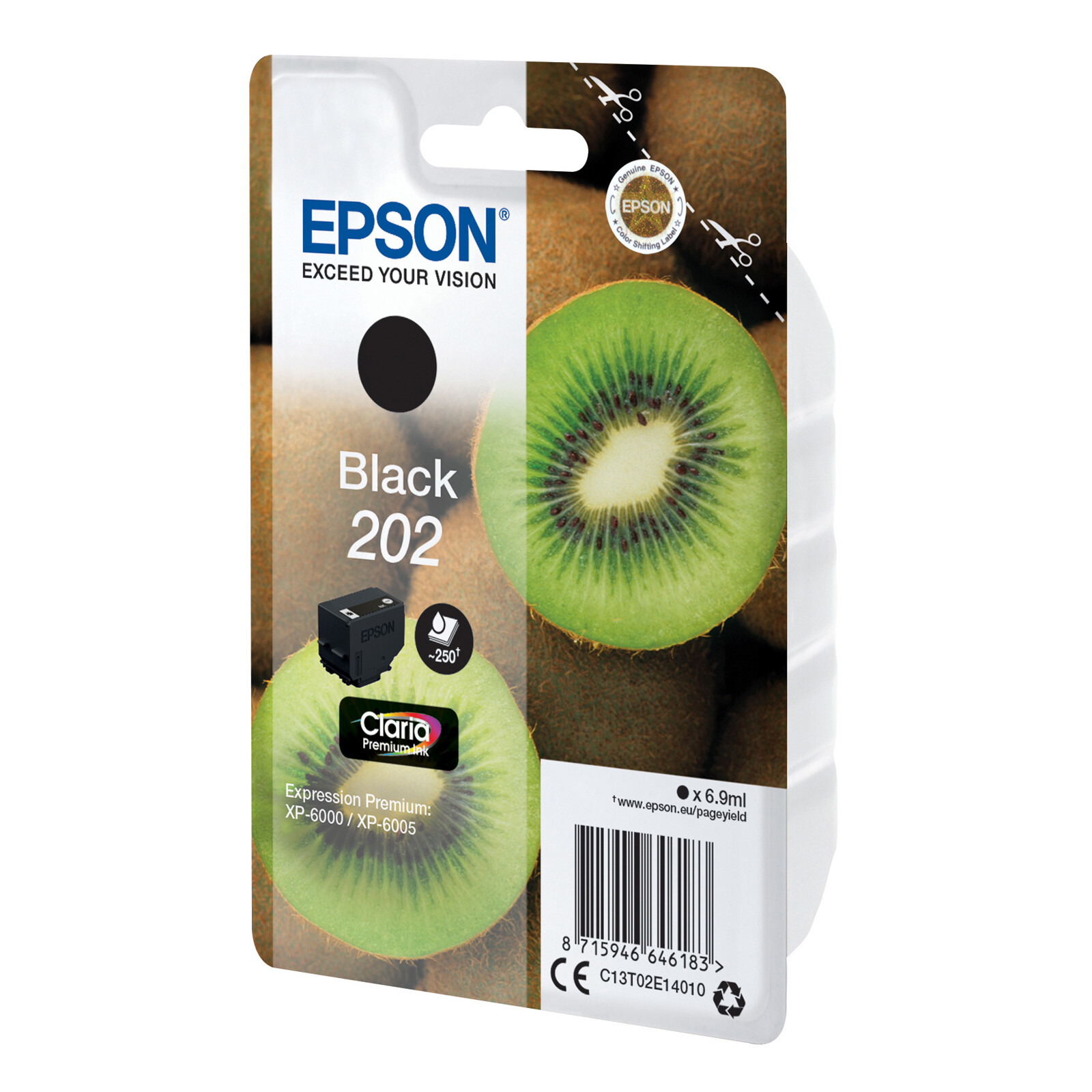 Epson 202 T02E1 Tinte Black 6,9ml