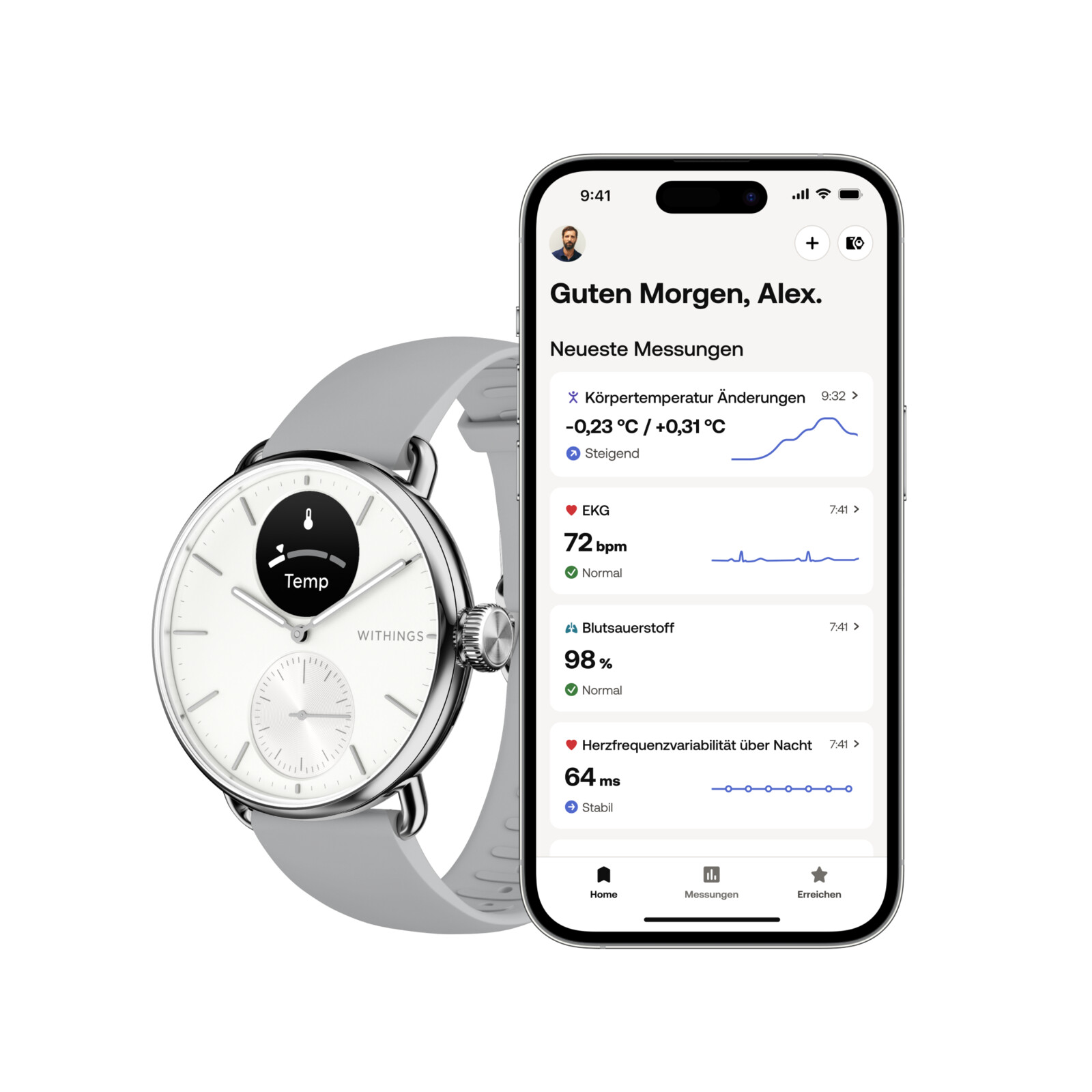 Withings Scanwatch 2 38mm wei&szlig;