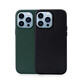 Felixx Back Cover Leder Apple iPhone 15 Pro dunkelgr&uuml;n