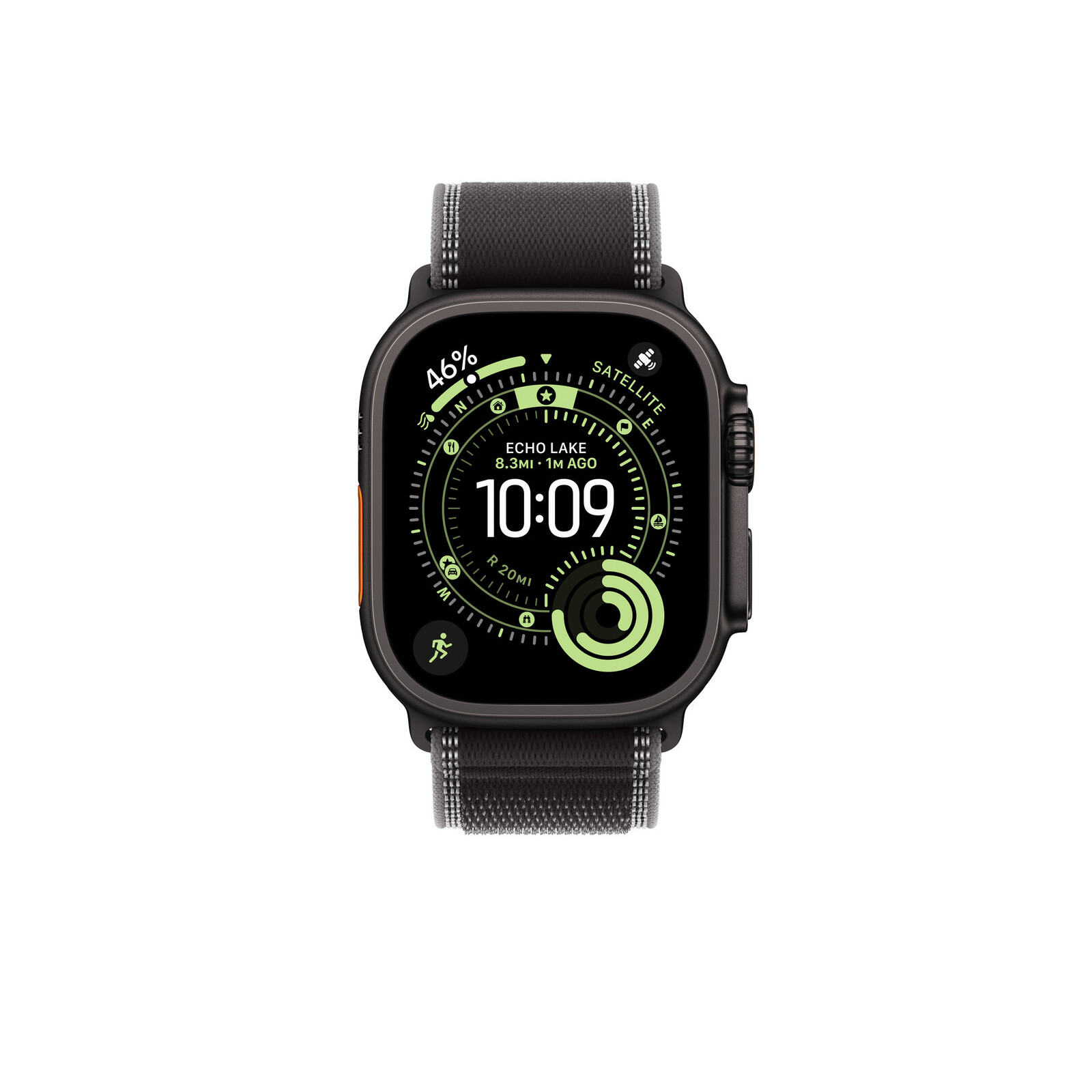 Apple Watch 49mm Black/Charcoal Trail Loop S/M Black Titan