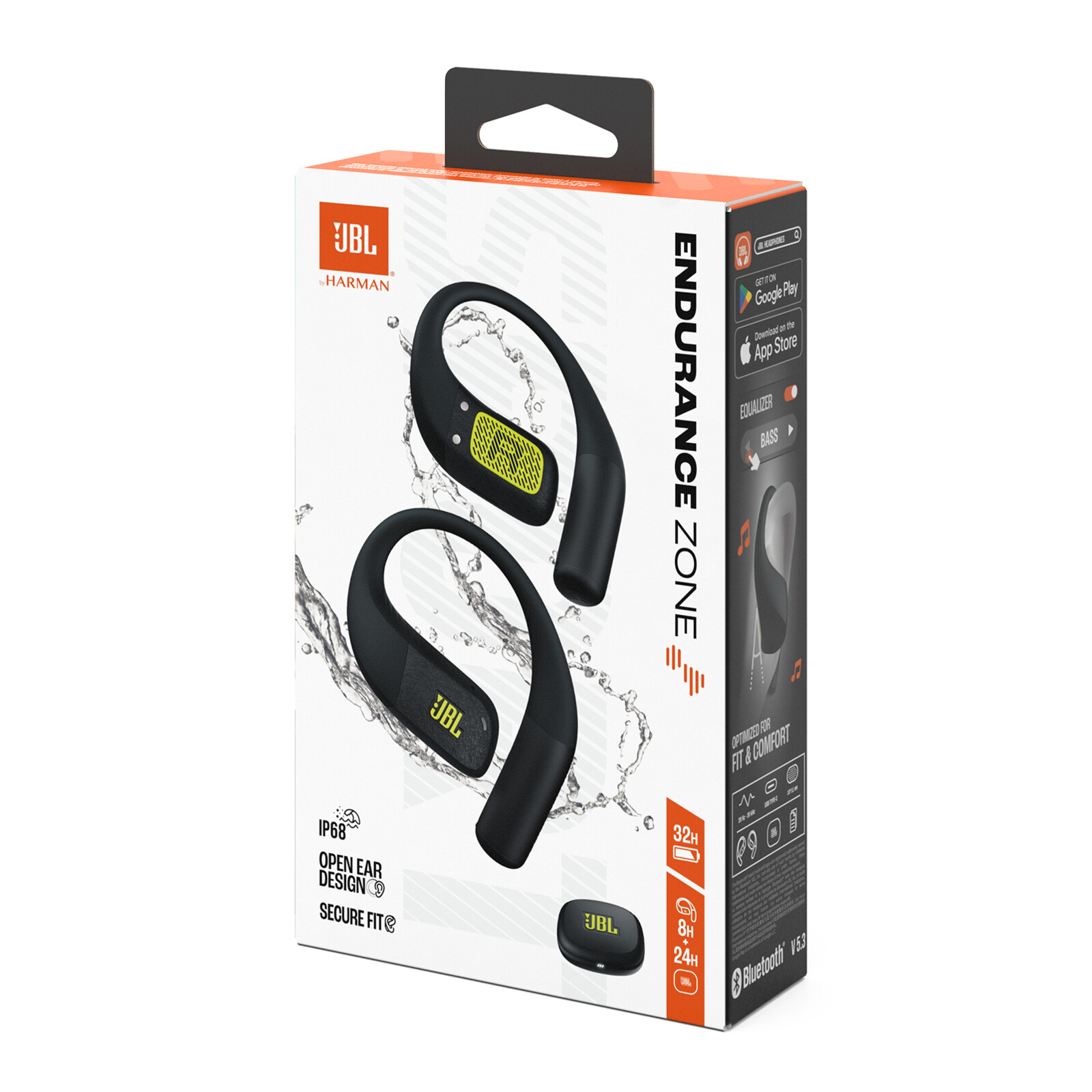 JBL Endurance Zone Open-Ear-Sport Kopfhörer Schwarz-Gelb