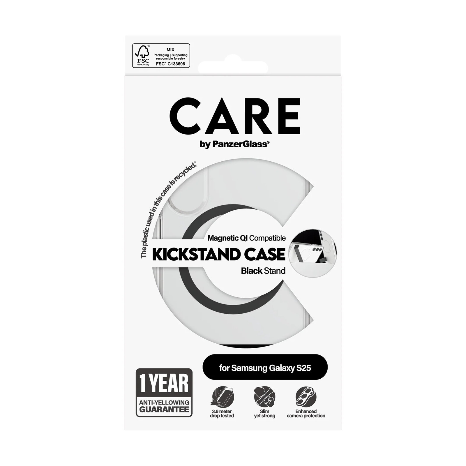 CARE PanzerGlass Case Transparent Kickstand S25