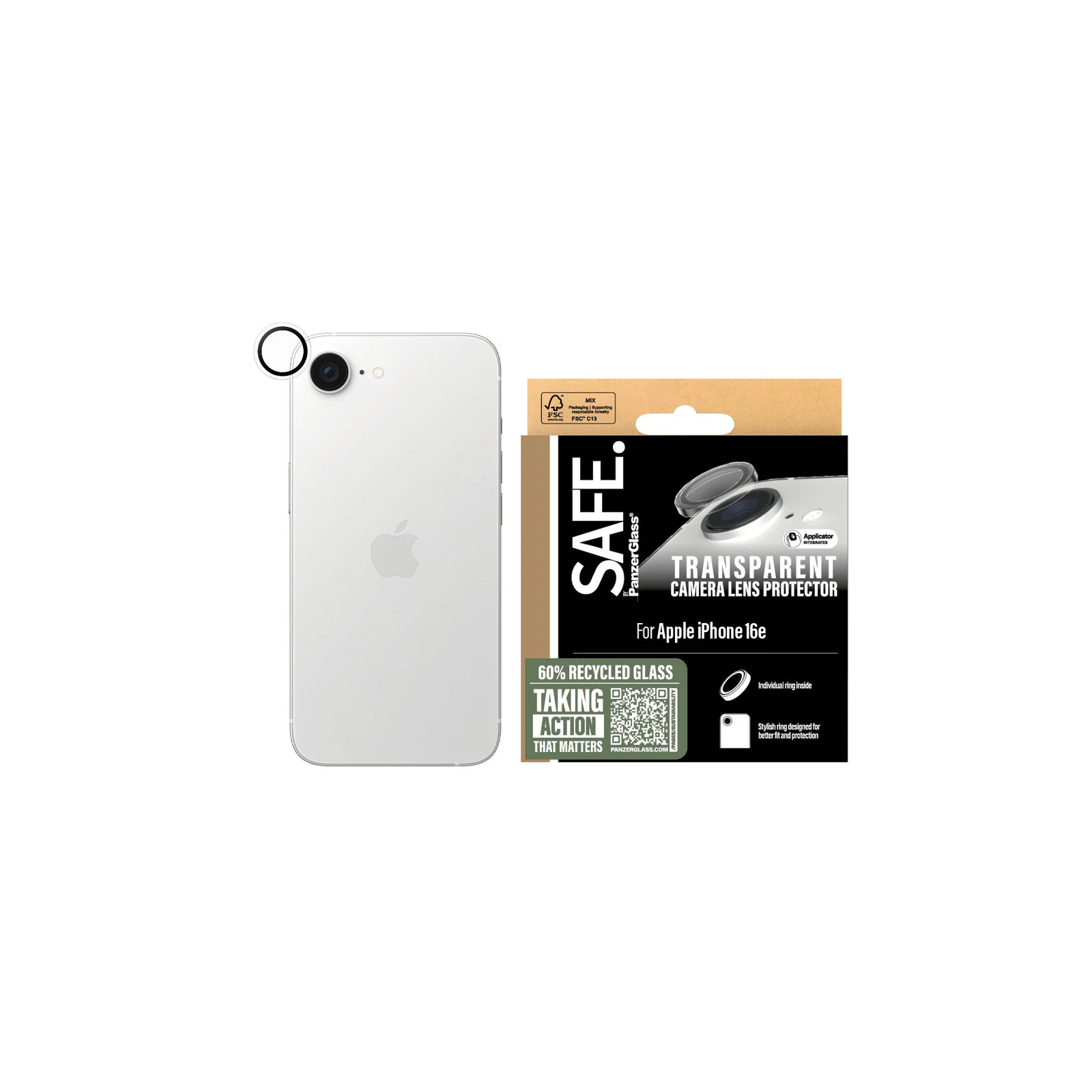 SAFE by PanzerGlass Camera Lens Protector Apple iPhone 16e