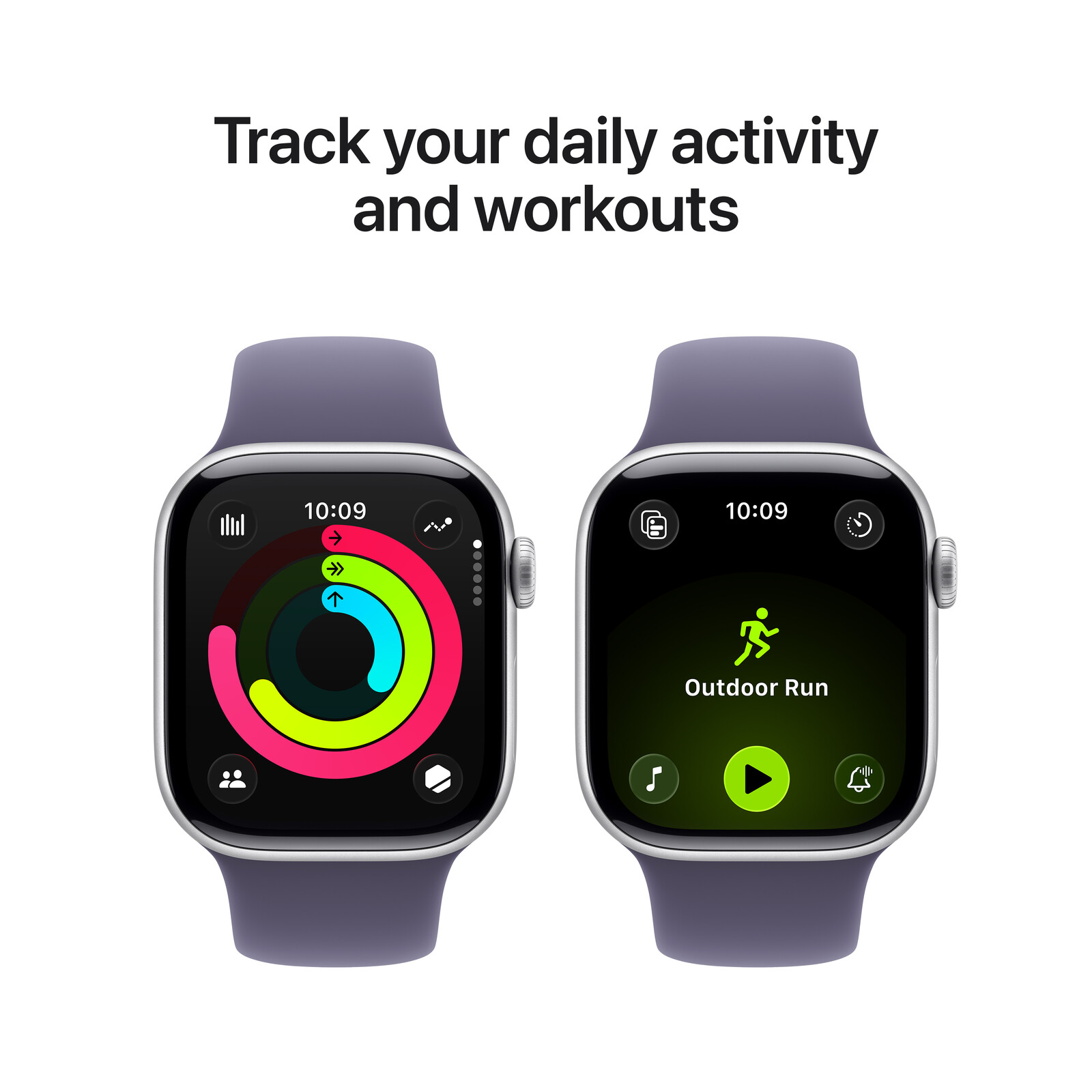 Apple Watch S11 GPS 42mm Silver Alu Case + Purple Fog Sport M/L
