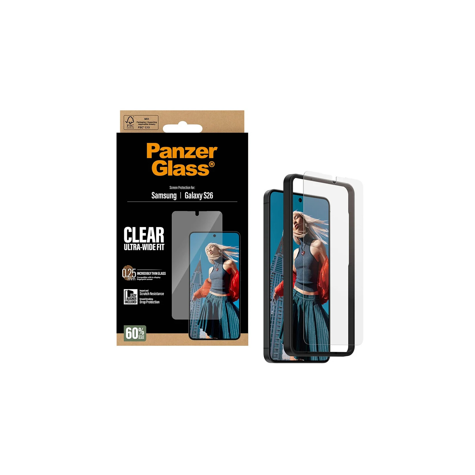 PanzerGlass Glas Samsung Galaxy S26 Ultra-Wide-Fit w. EasyAligner