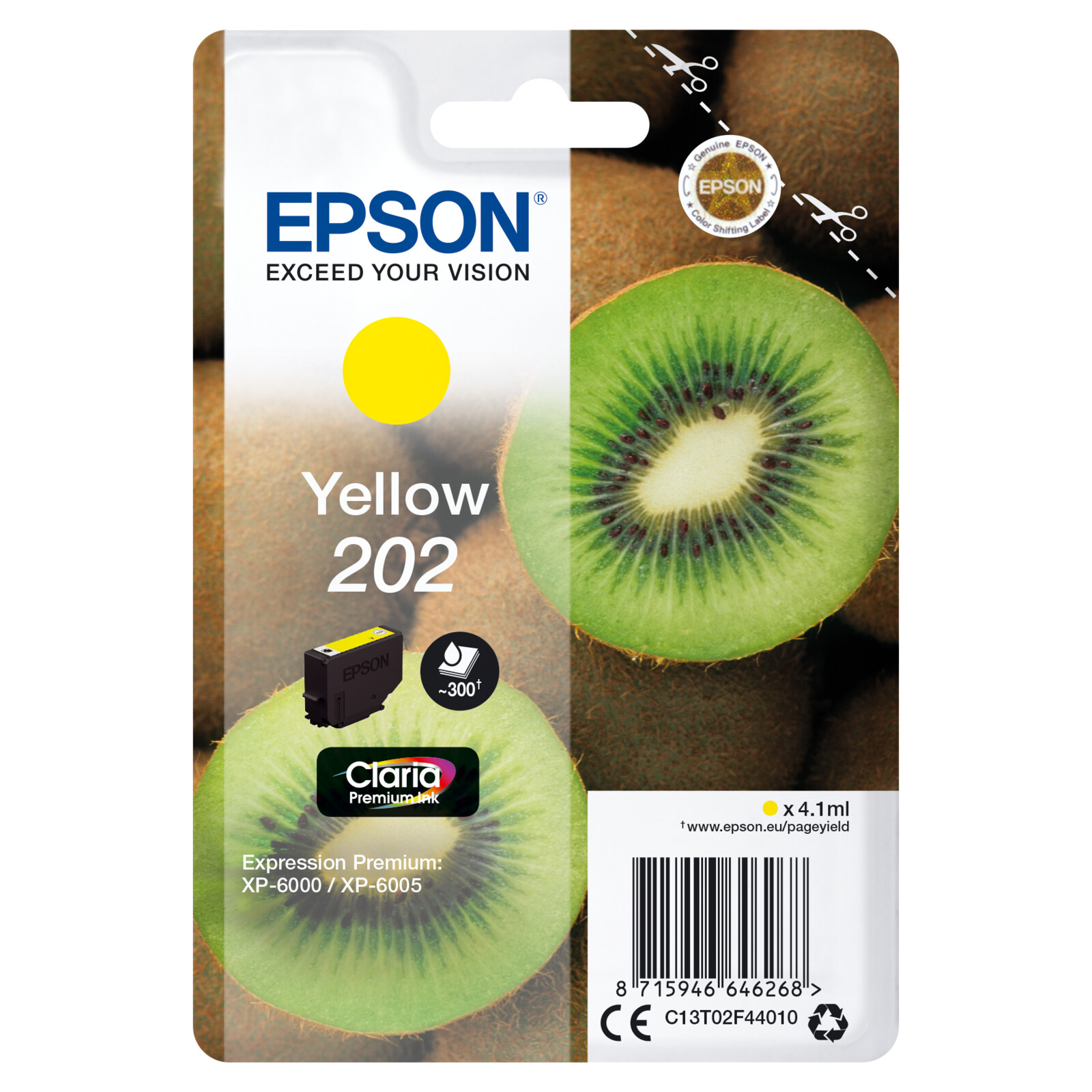 Epson 202 T02F4 Tinte Yellow 4,1ml