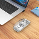 Beatec Wireless Mouse Ghost 3 - transparent white mit LED