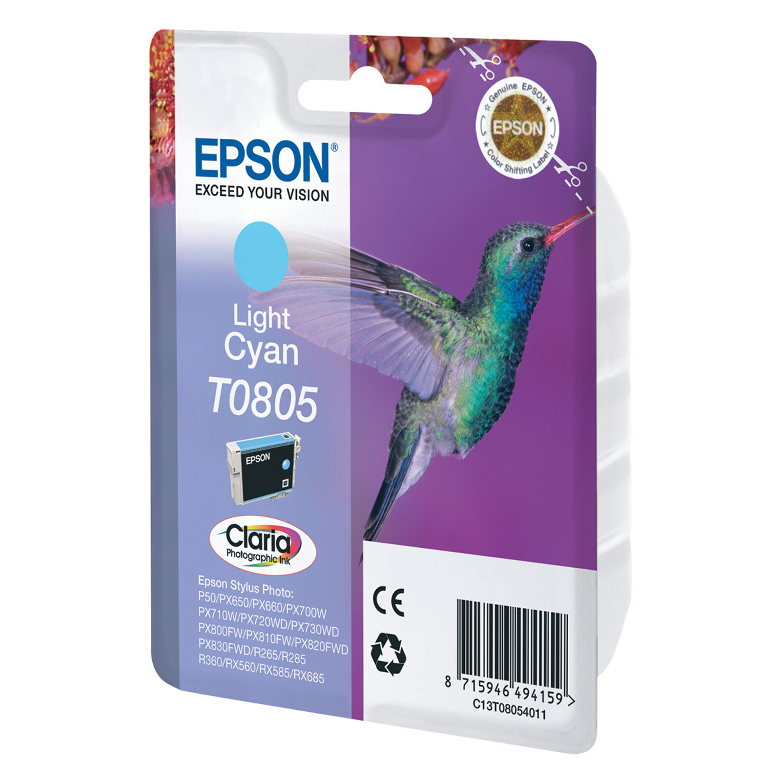 Epson T0805 Tinte Photo Light Cyan 7,4ml