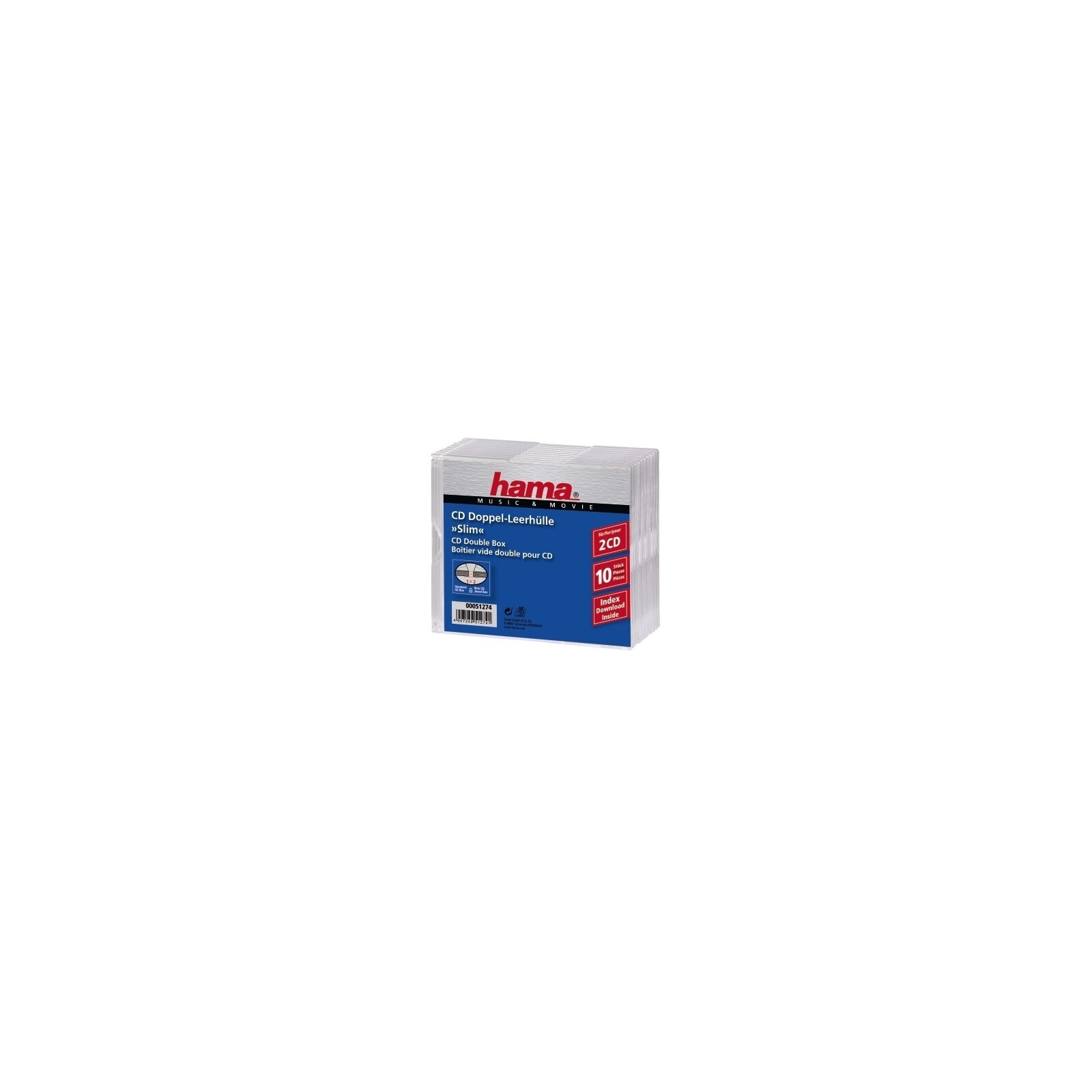 Hama 51274 CD Leerhuelle 10er-Pack