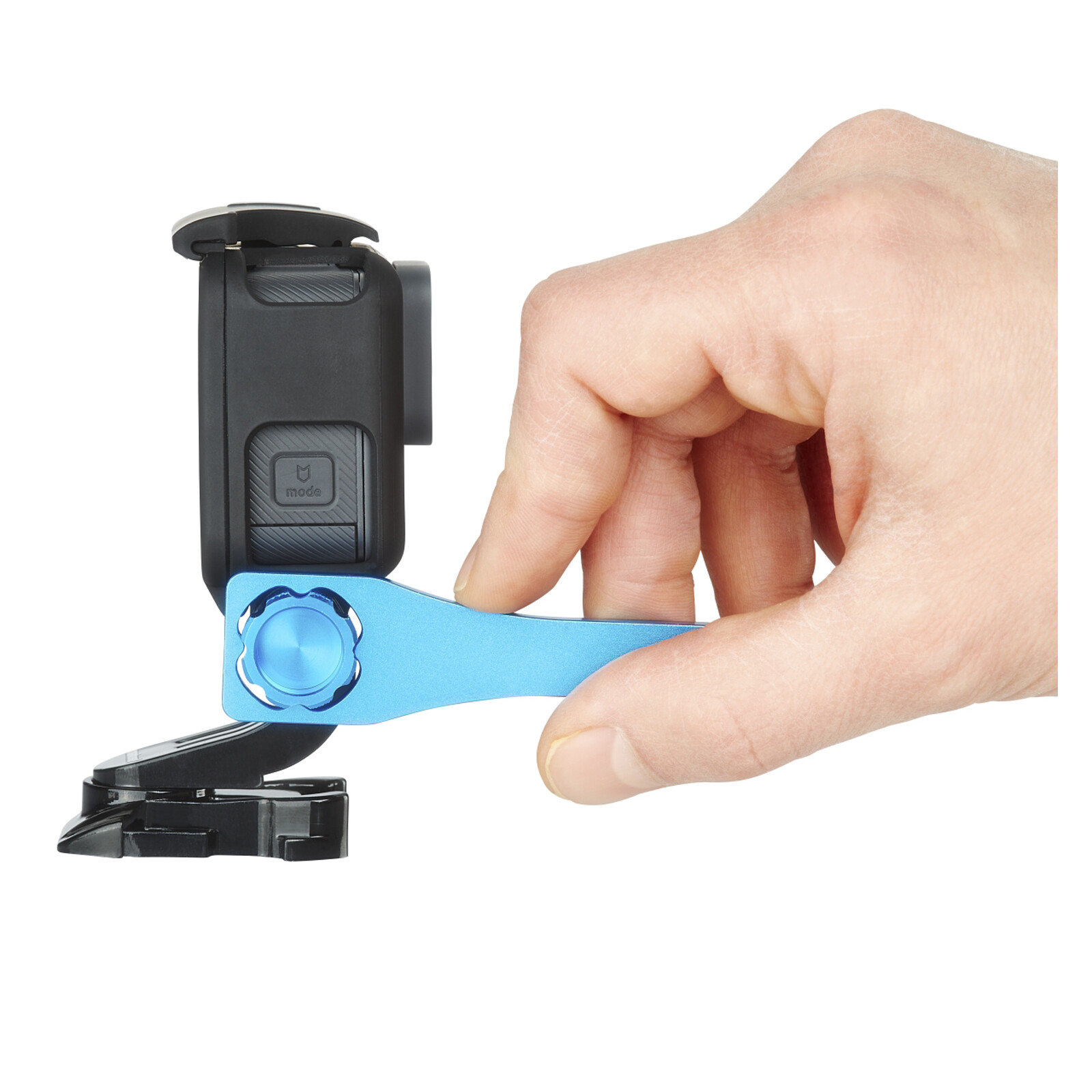 mantona GoPro Schraubenset + Schl&uuml;ssel Alu blau