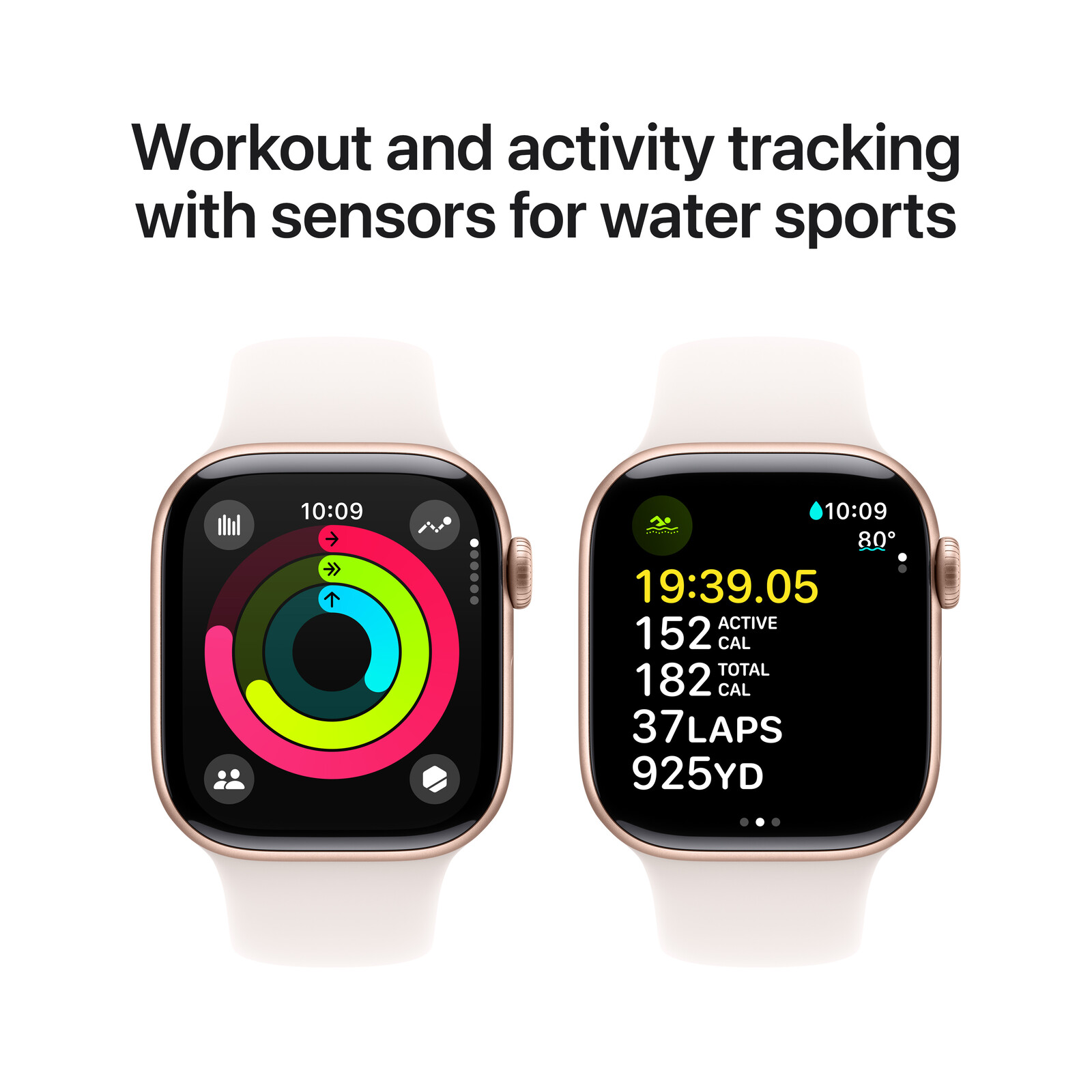 Apple Watch S10 GPS 42mm rose gold Alu Case + blush Band S/M