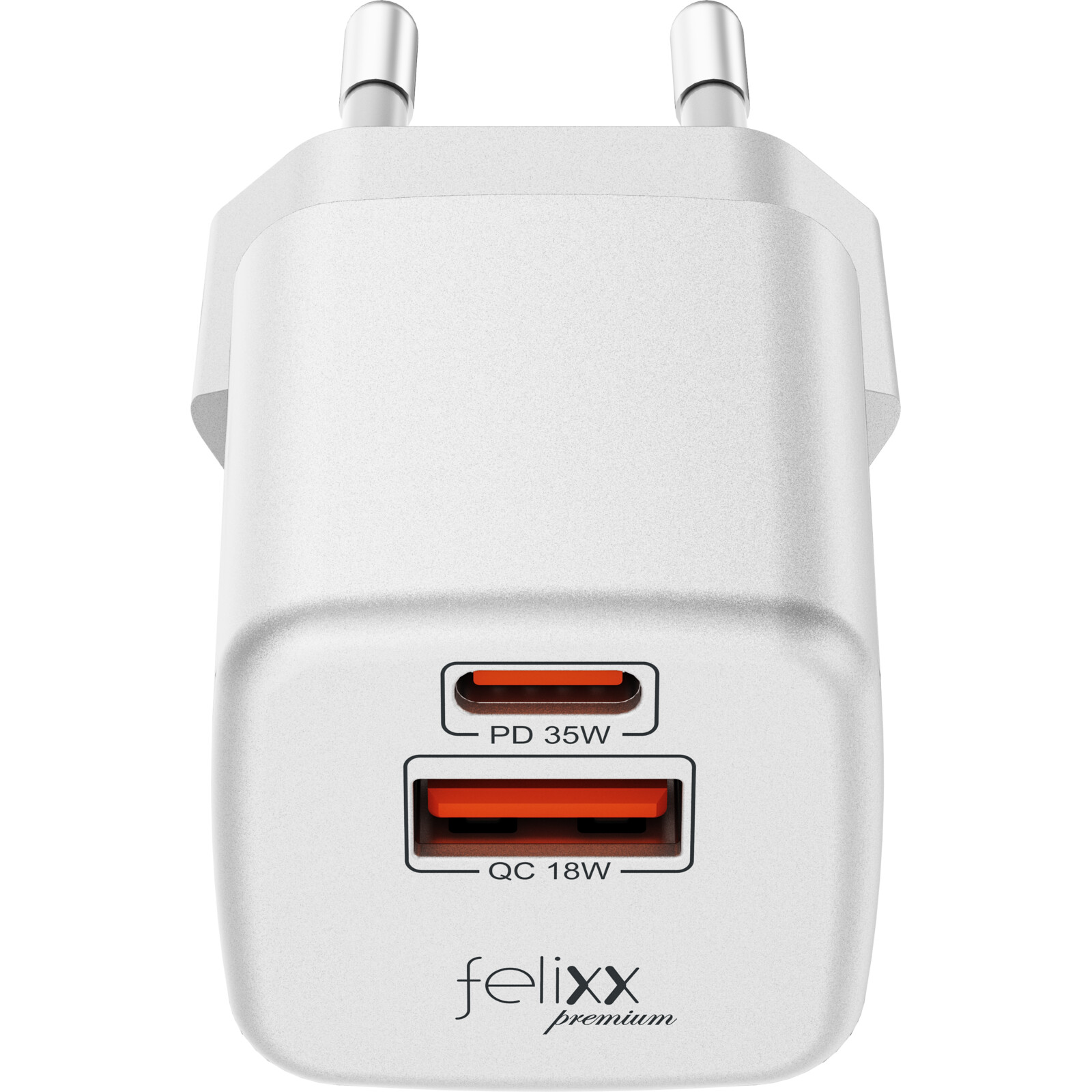 Felixx Lader 35W Mini GaN PD, USB-C+USB-A White