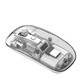 Beatec Wireless Mouse Ghost 3 - transparent white mit LED