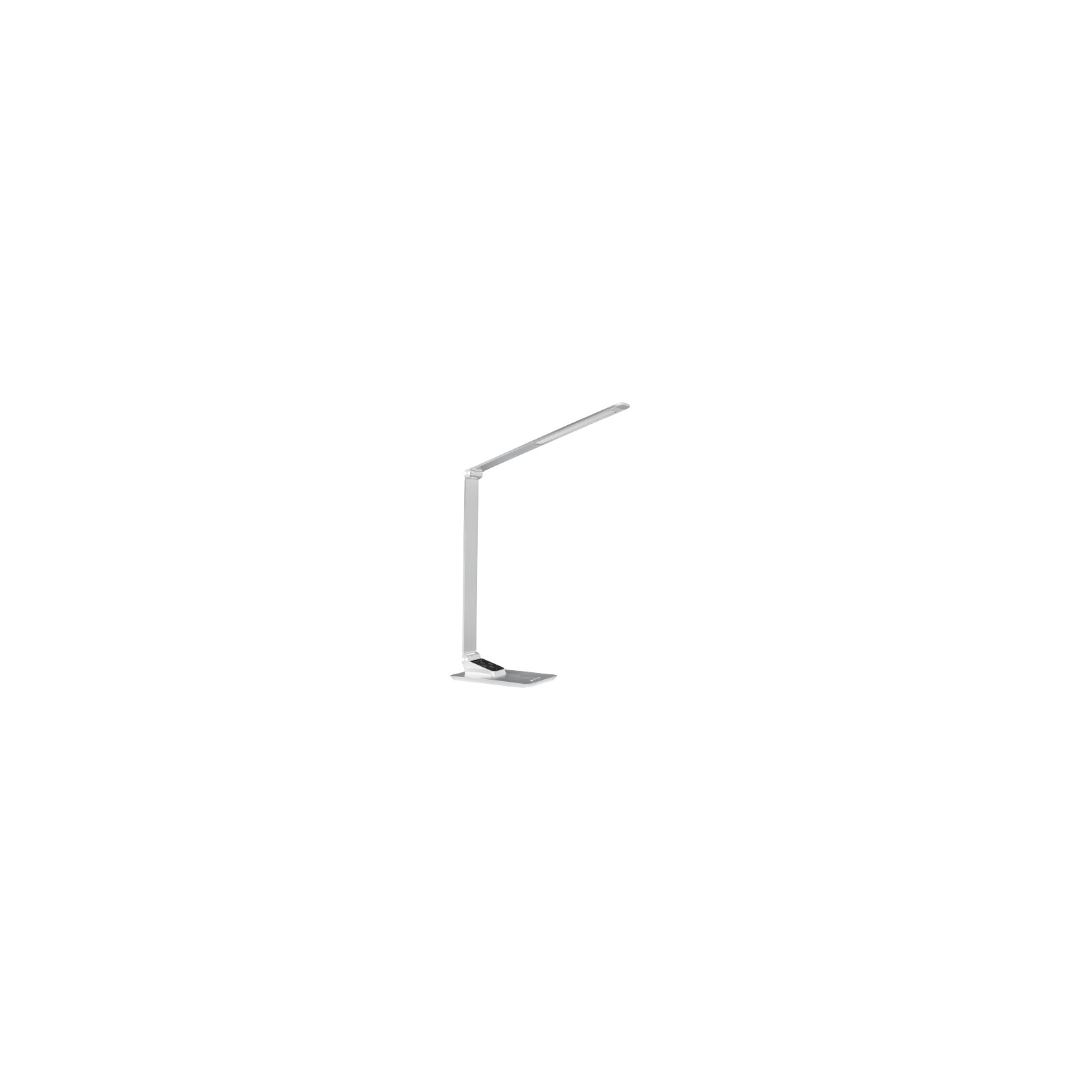 Axxtra Tischlampe mit QI Wireless Ladefunktion Silber