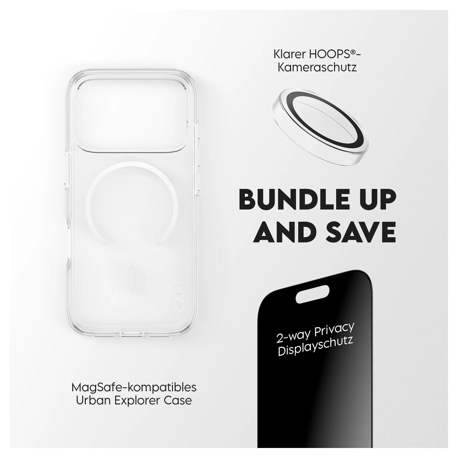 PanzerGlass CARE 3-in-1 Flagship Privacy iPhone 17 Pro