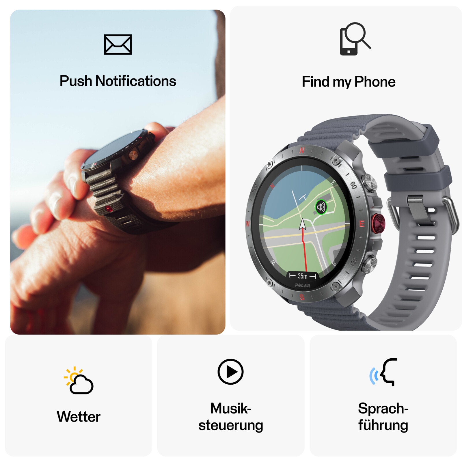 Polar Grit X2 Pro grau S/L