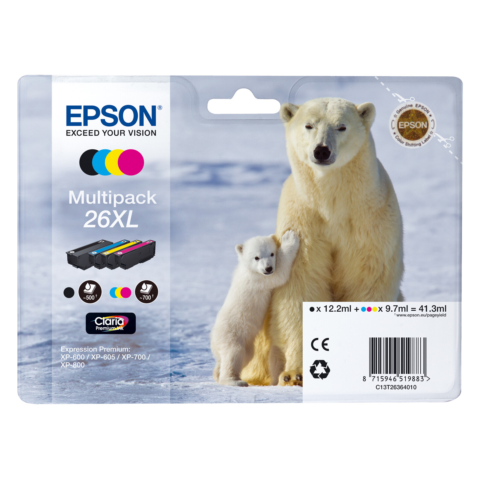Epson 26XL T2636 Tinte Multipack