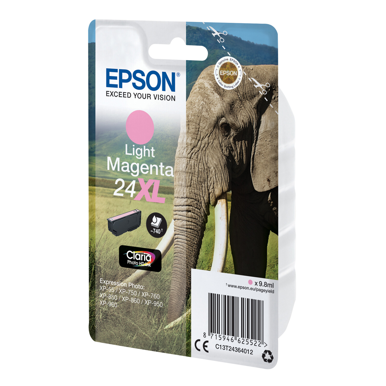 Epson 24XL T2436 Tinte Photo Light Magenta 9,8ml