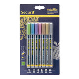 Securit metallic Kreidestifte 1-2mm 7er pink, green, blue, v Securit metallic Kreidestifte 1-2mm 7er pink, green, blue, v