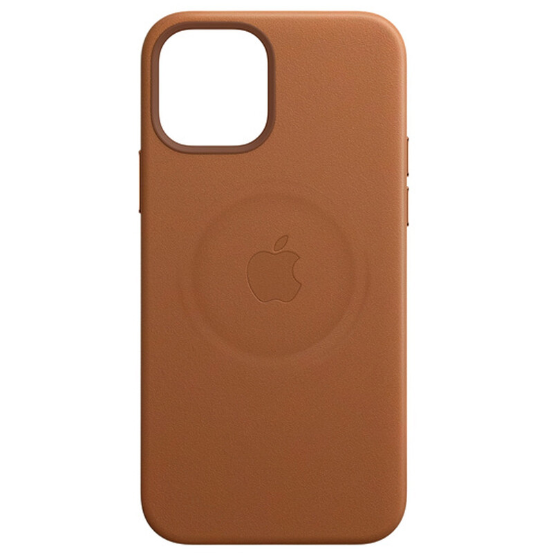 Apple iPhone 12/12 Pro Leder Case mit MagSafe sattelbraun