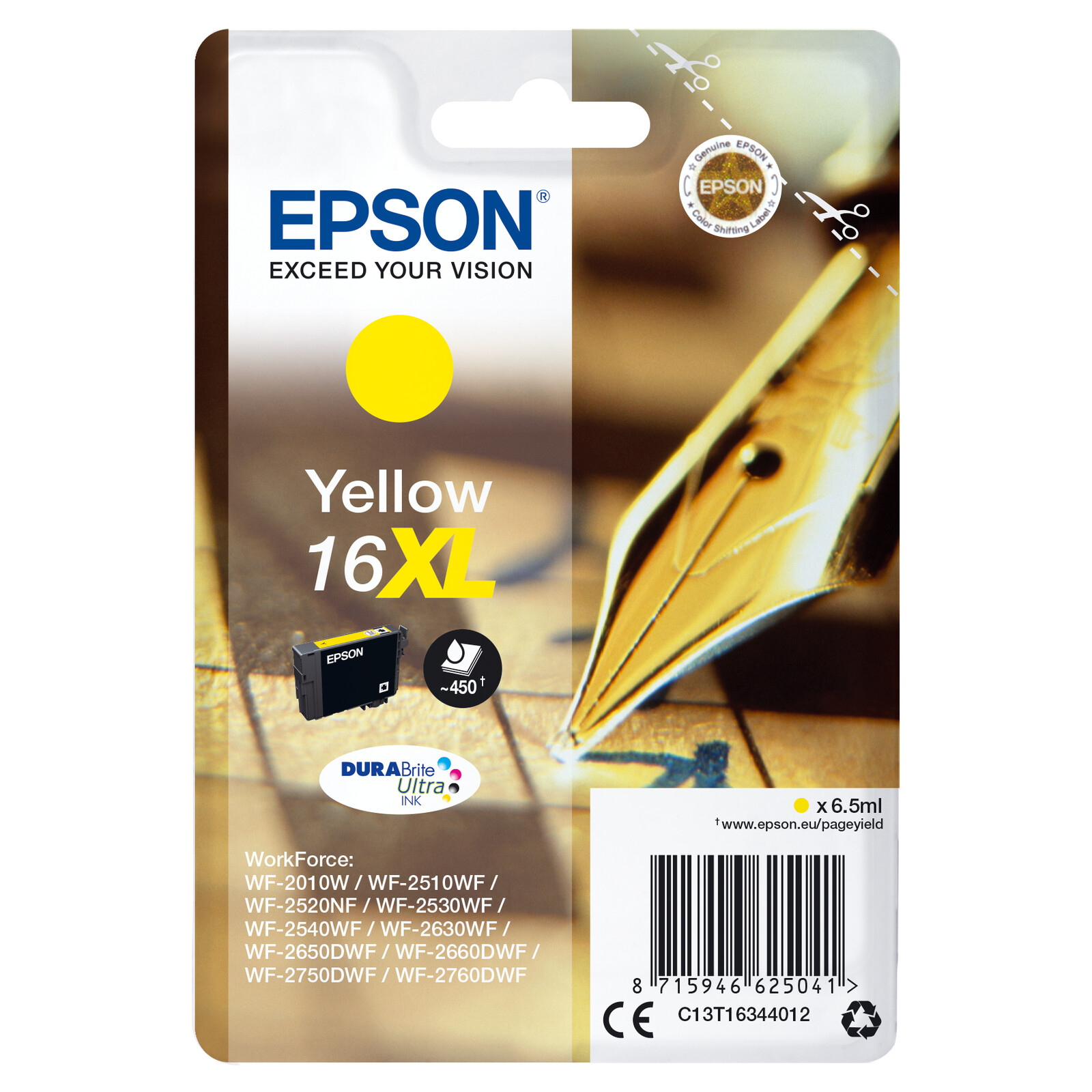 Epson 16XL T1634 Tinte Yellow 6,5ml
