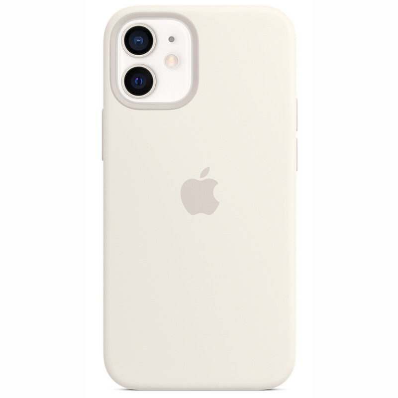 Apple iPhone 12 mini Silikon Case mit MagSafe weiß