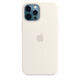 Apple iPhone 12 Pro Max Silikon Case mit MagSafe weiß