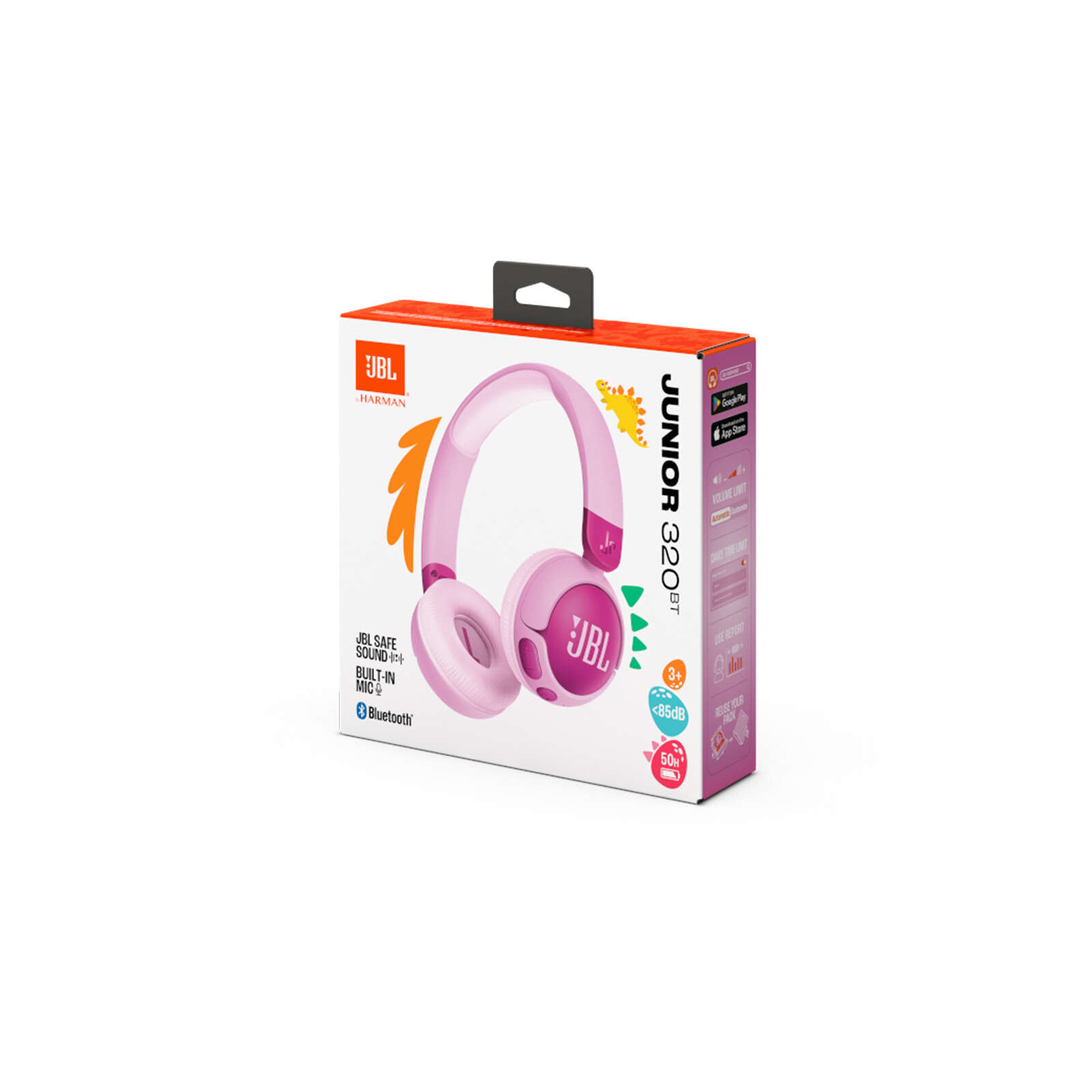 JBL JR320BT kabellose On-Ear Kopfhörer für Kinder <85dB, pink