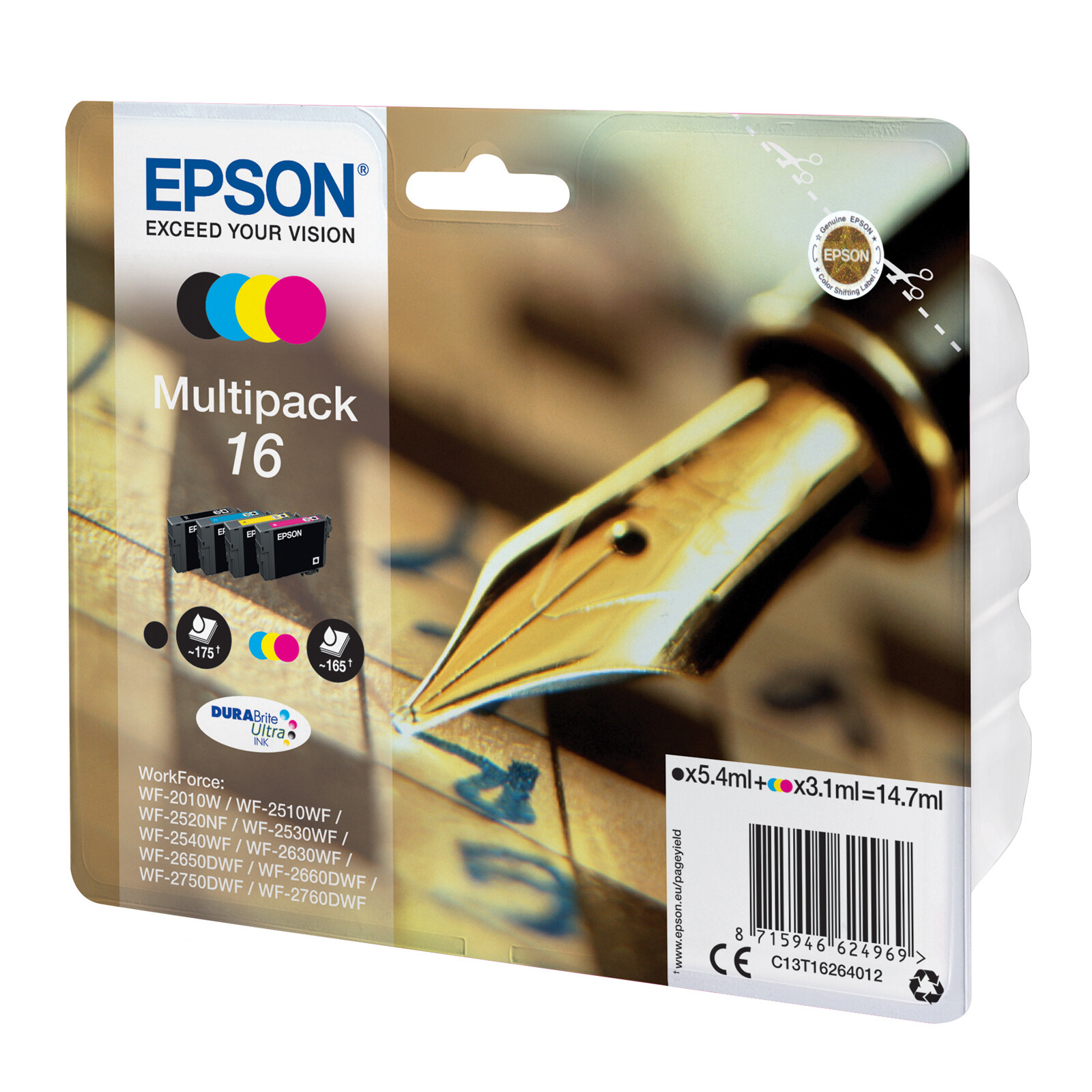 Epson 16 T1626 Tinte Multipack