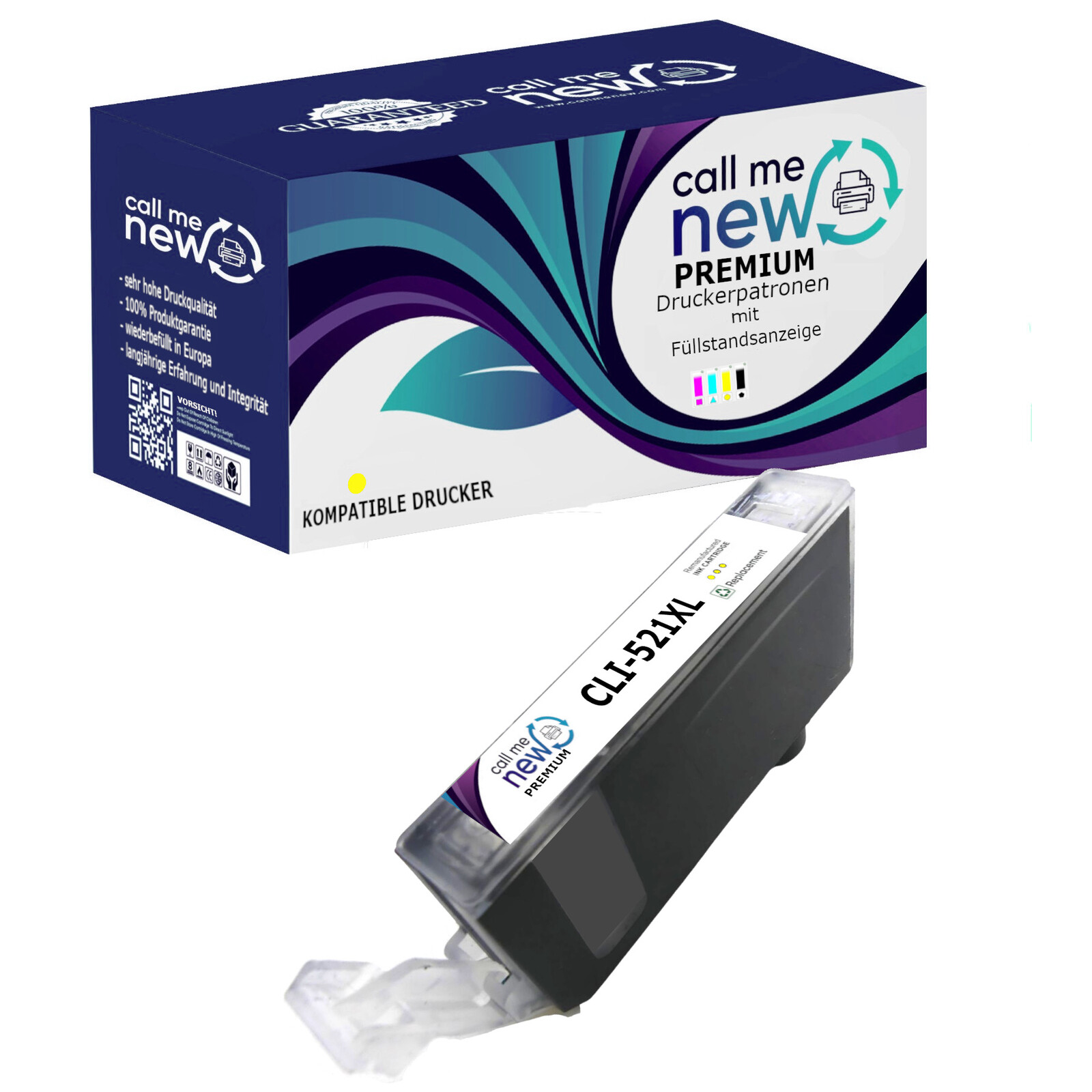 CMN Premium aufber.Tintenpatrone Canon CLI-521 gelb