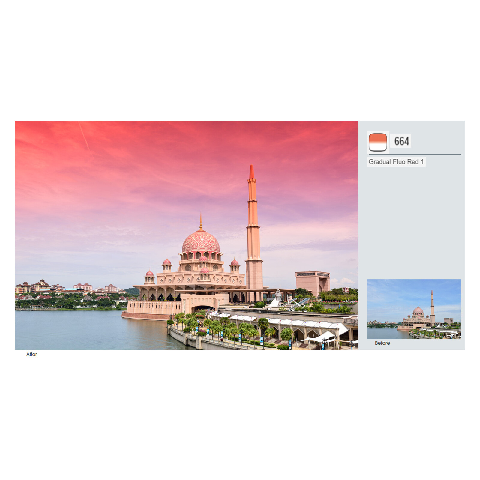 Cokin P664 Verlauf leuchtend Rot 1