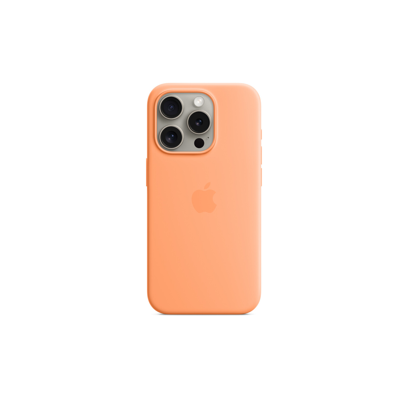 Apple iPhone 15 Pro Silikon Case mit MagSafe orange sorbet