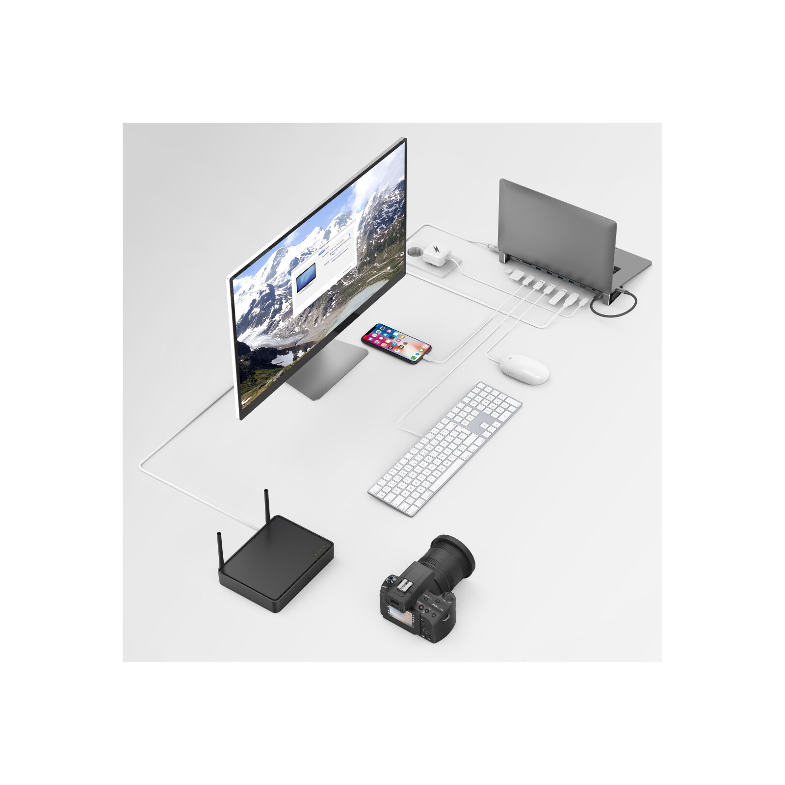 Hama USB-C Docking-Station Connect2Office Basic 9 Ports