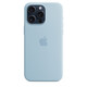 Apple iPhone 15 Pro Max Silikon Case mit MagSafe hellblau 