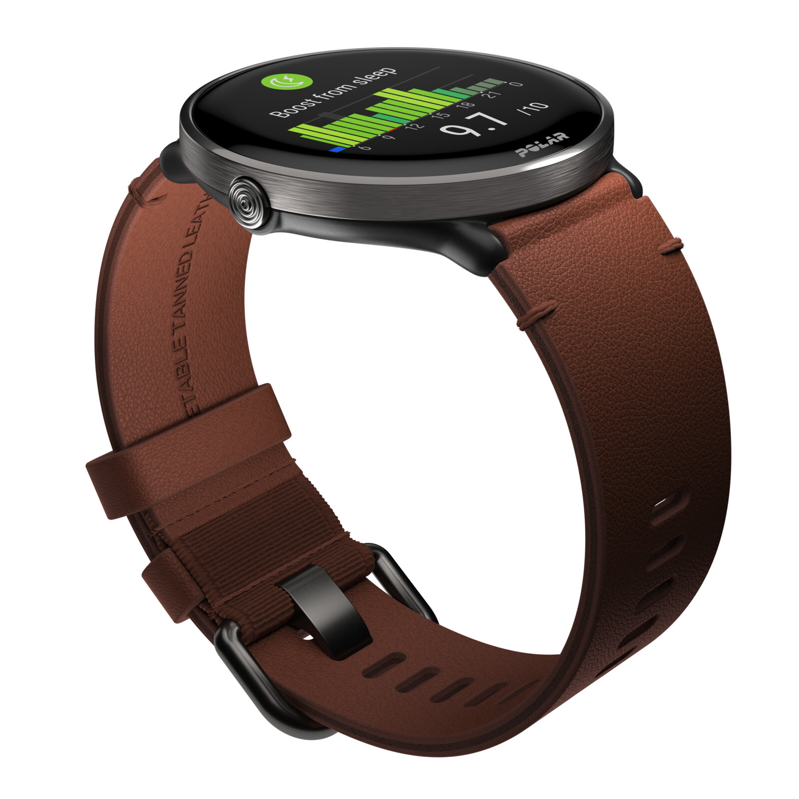 Polar Ignite 3 Titan bronze mit Lederarmband