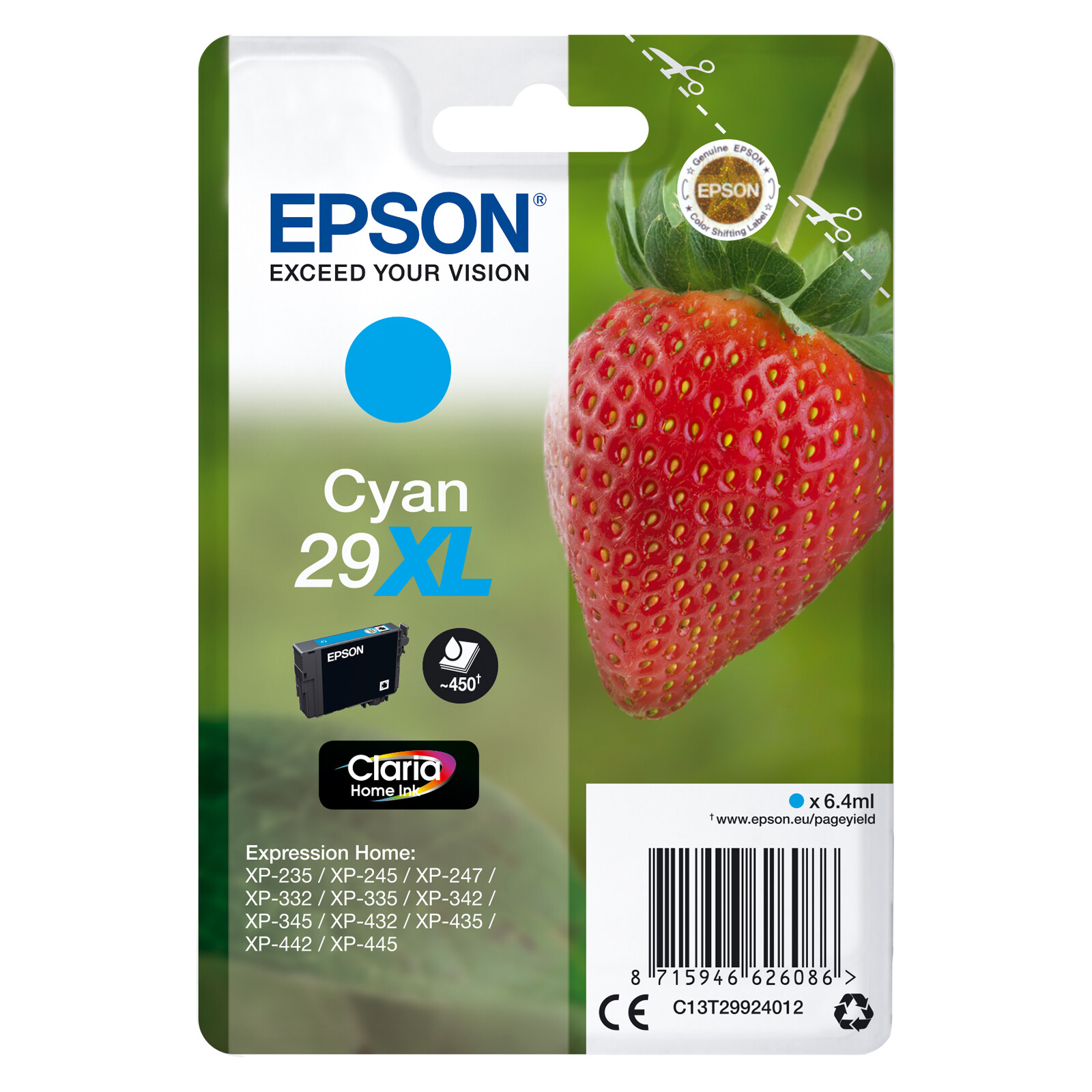 Epson 29XL T2992 Tinte Cyan 6,4ml