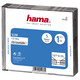 Hama 51289 CD-Leerhülle Slim, 5er-Pack, Transparent/Schwarz
