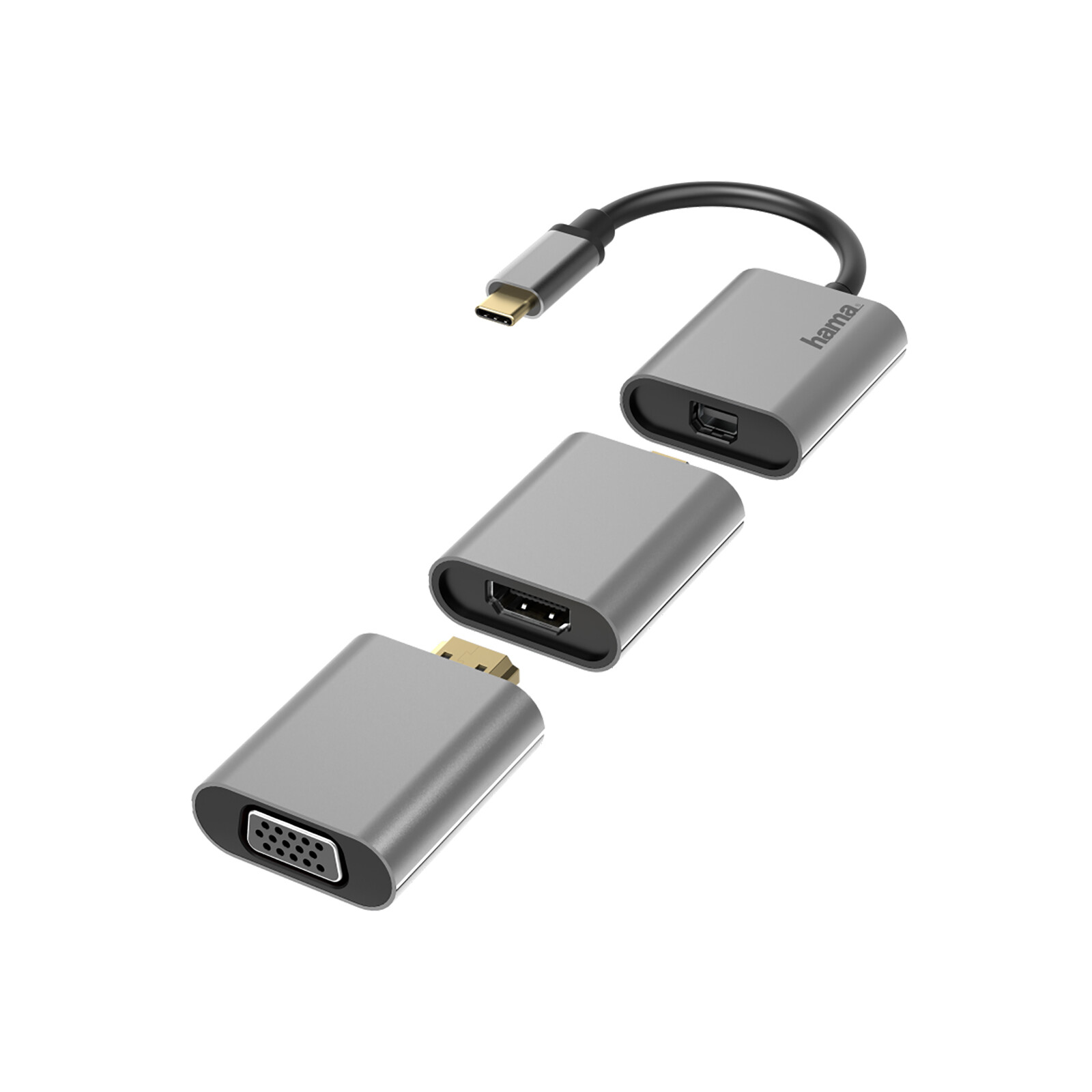 Hama 200306 Video-Adapter-Set 6in1 USB-C/Mini-DisplayPort
