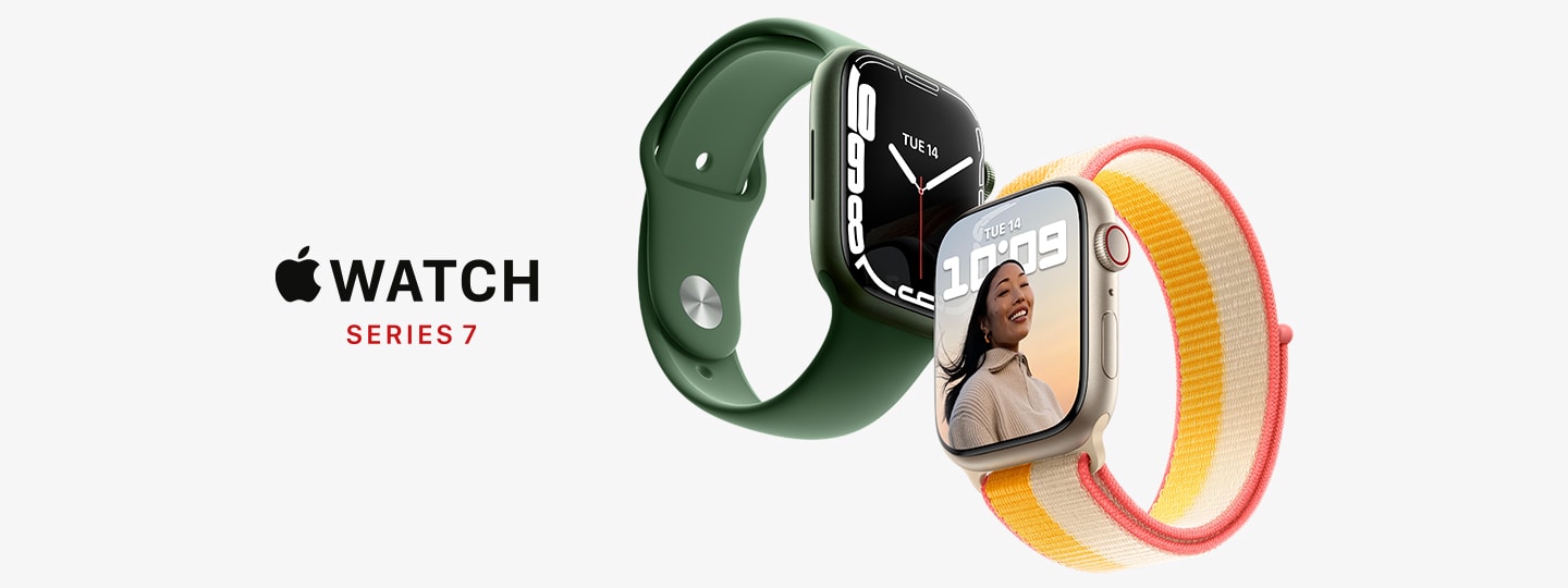 zwei verschiedene Modelle aus der Apple Watch Series 7