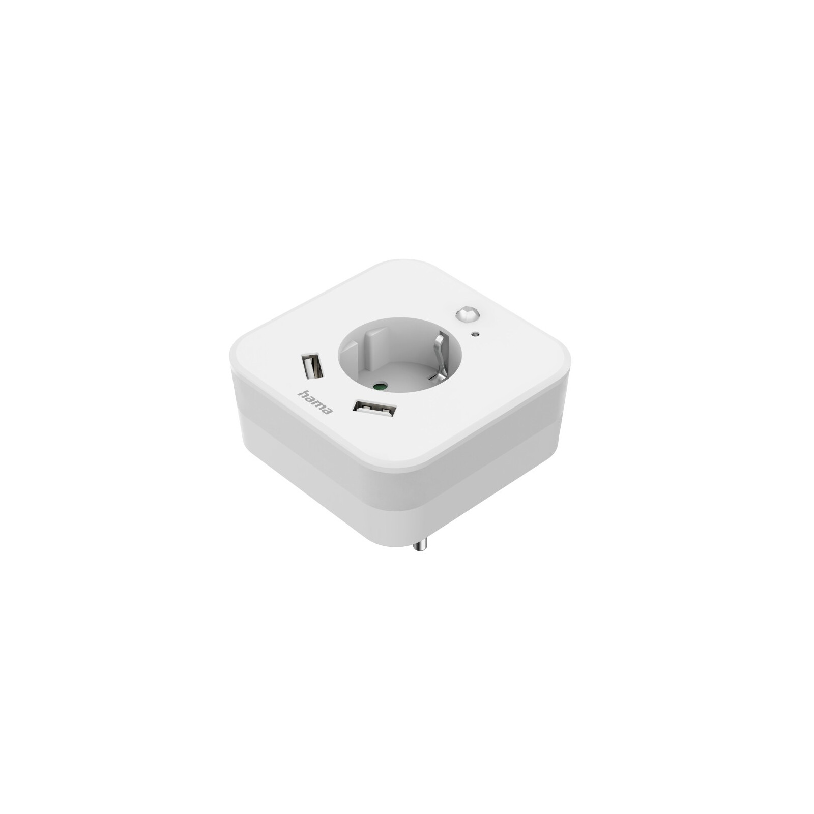 Hama LED-Nachtlicht mit Steckdose 2 USB-Ausgänge