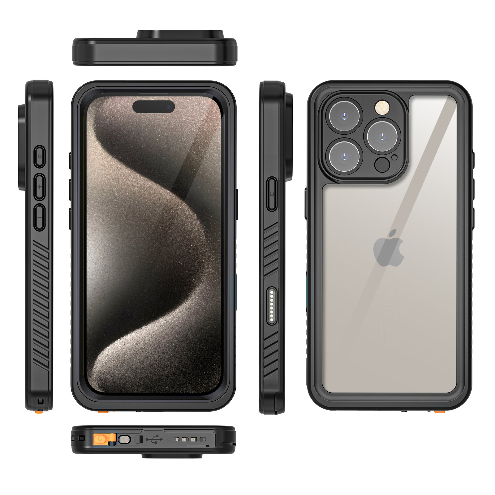 felixx IP68 Waterproof case Black - Apple iPhone 16 Pro Max