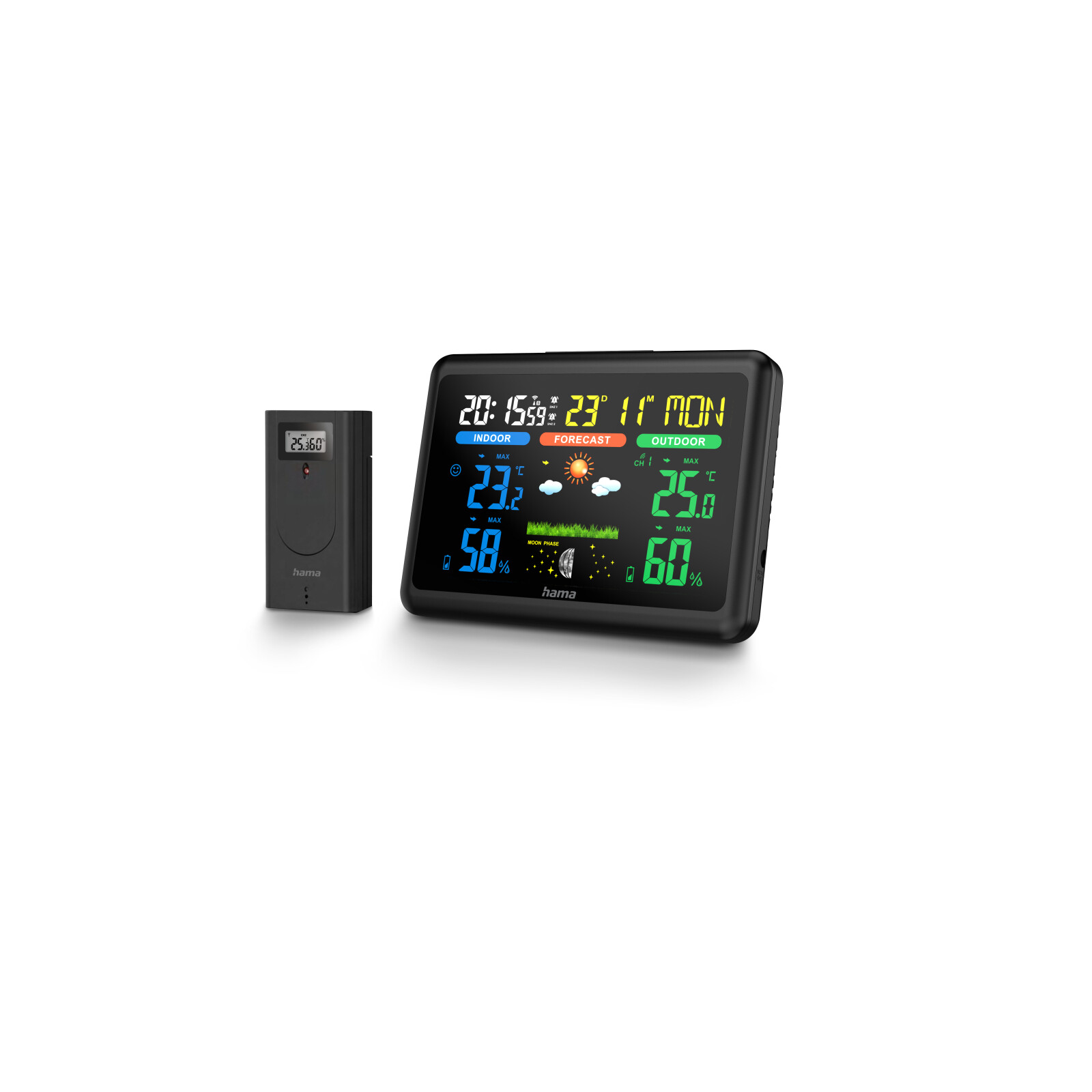 Hama Wetterstation Color schwarz