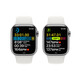 Apple Watch S8 Cellular Edelstahl 41mm Sportband weiß